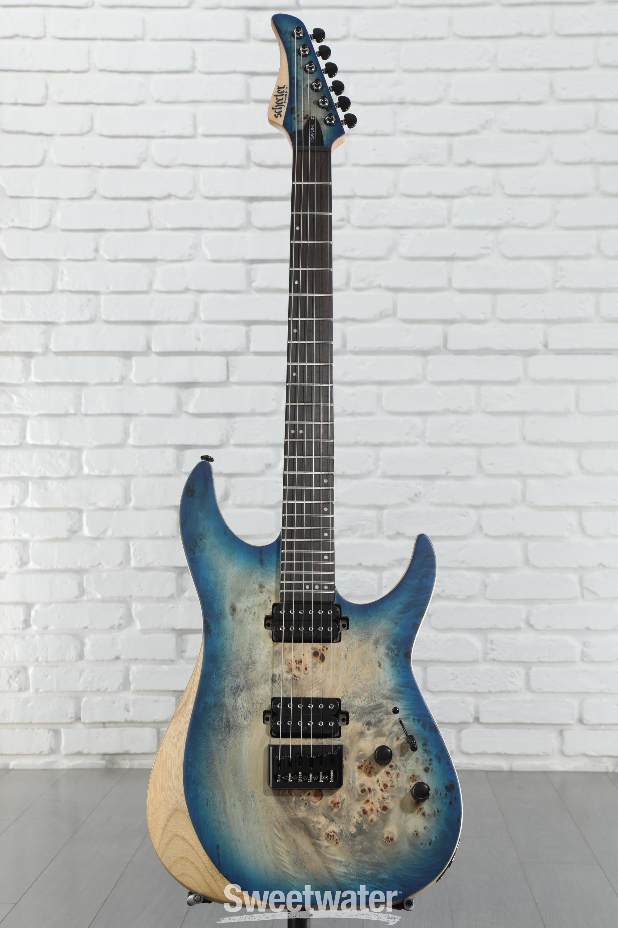Schecter Reaper-6 Electric Guitar - Satin Sky Burst | Sweetwater