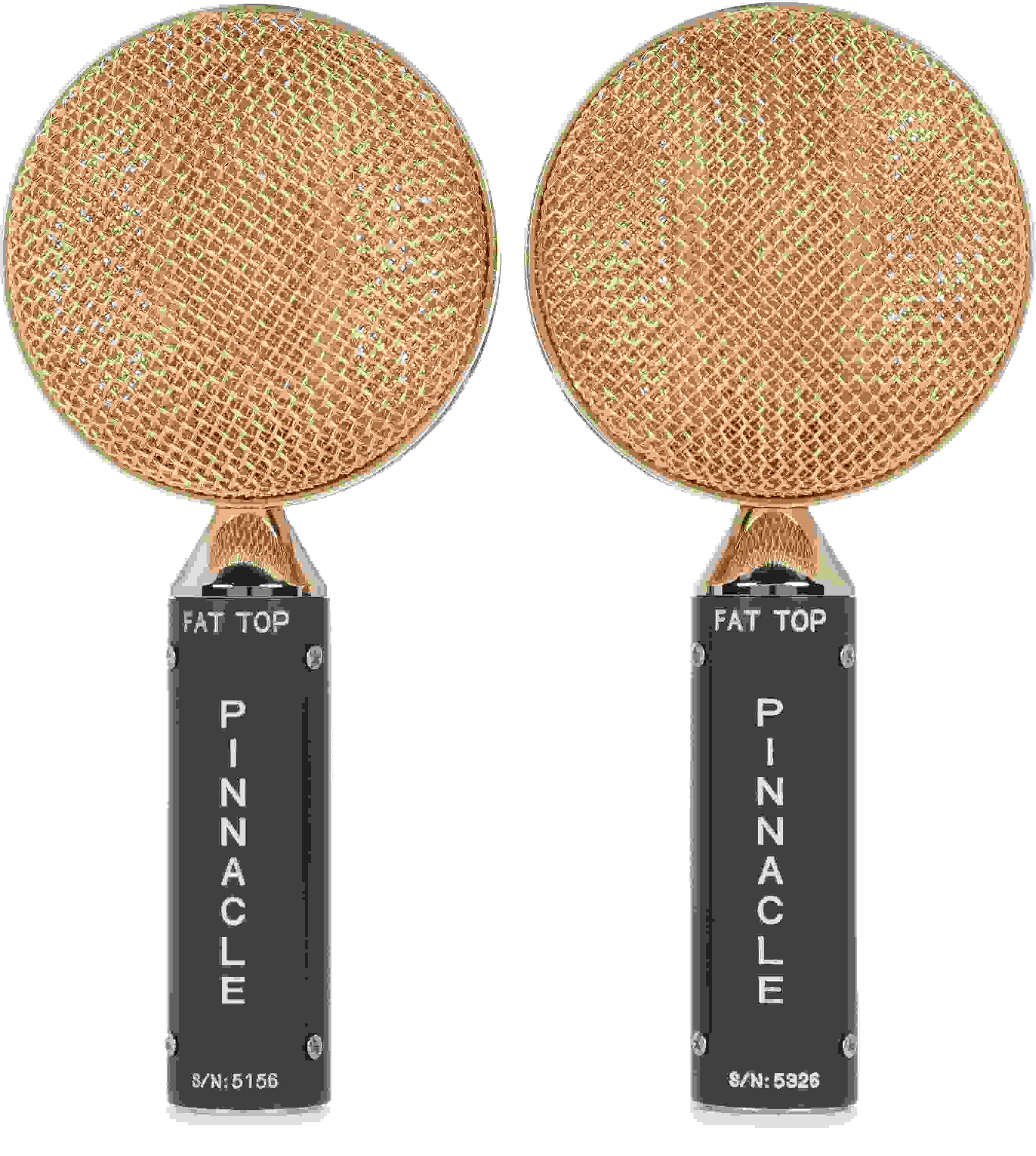 Pinnacle Microphones Fat Top Ribbon Microphone Stereo Pair Brown Sweetwater