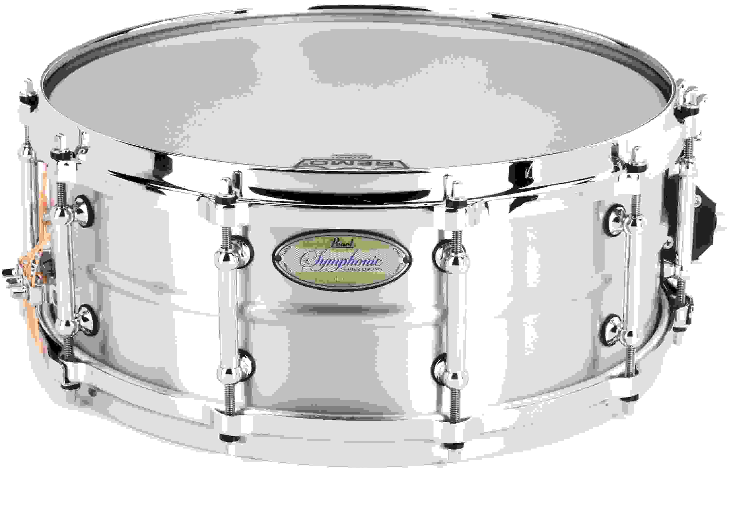 Pearl Symphonic Aluminum Snare Drum - 5.5-inch x 14-inch, Natural Brushed