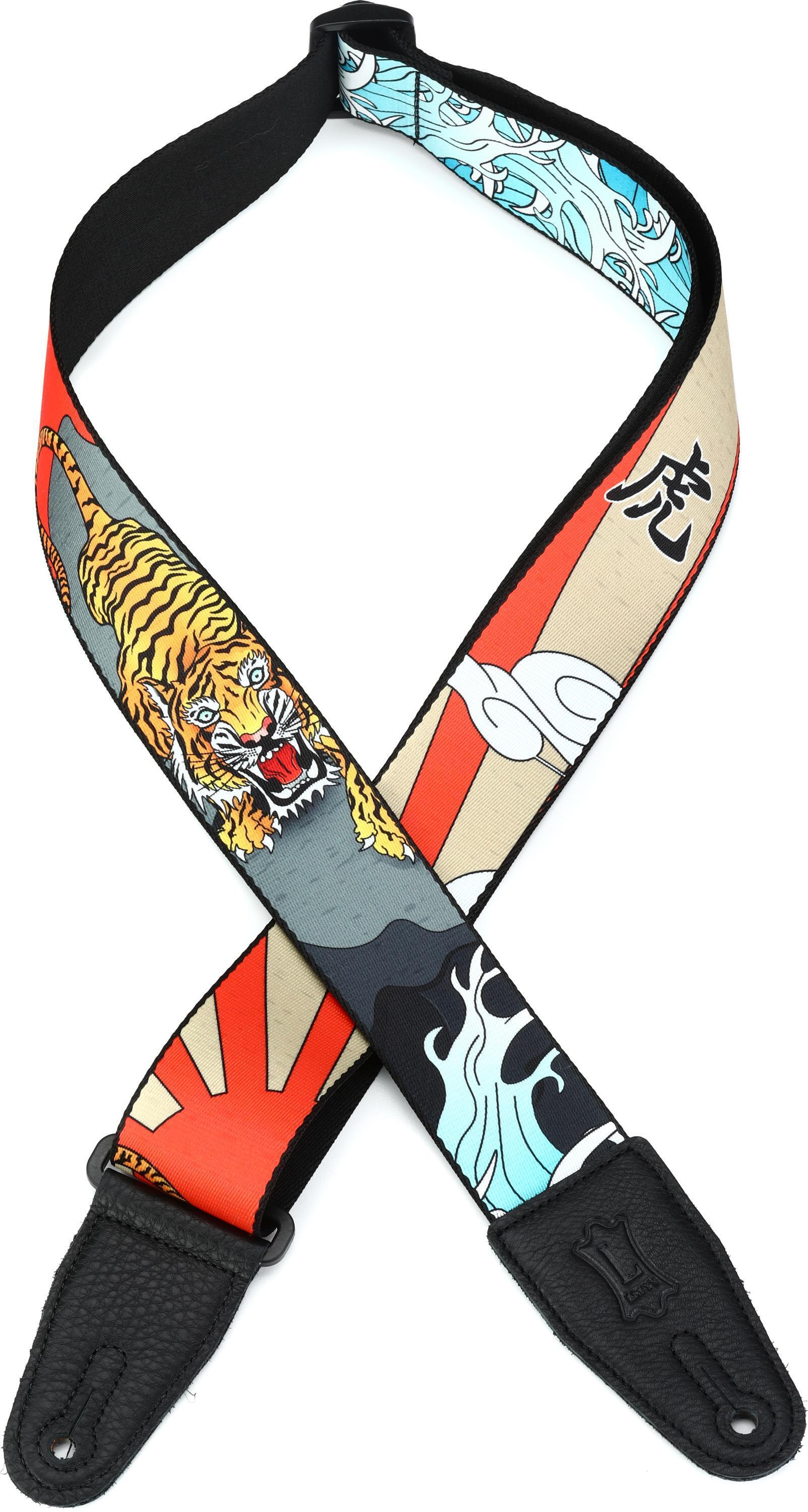 Levy's MPD2 Polyester Guitar Strap Japanese Traditional Tiger