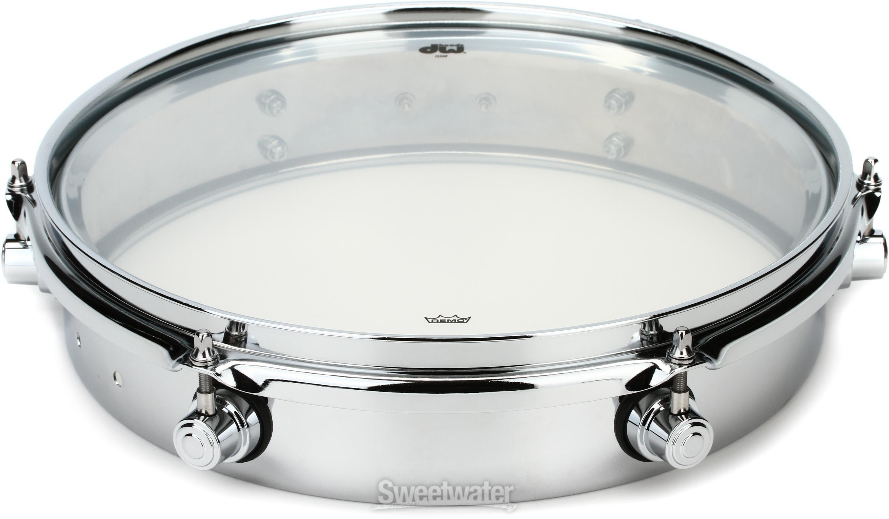 DW Design Series Chrome Piccolo Tom with bracket - 2.5 x 12 inch