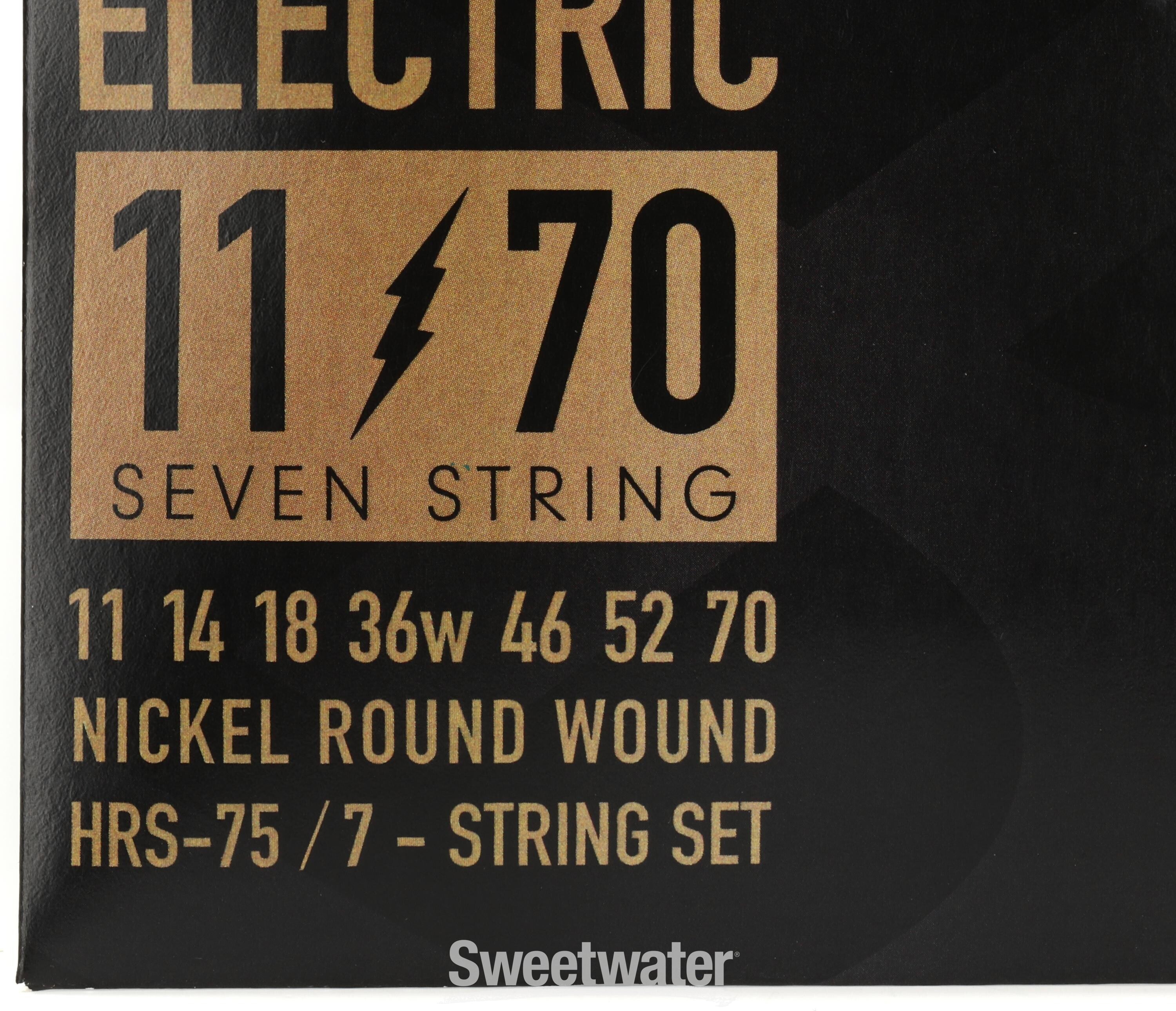 HRS 75 Nickel Electric Guitar Strings .011 .070 7 string