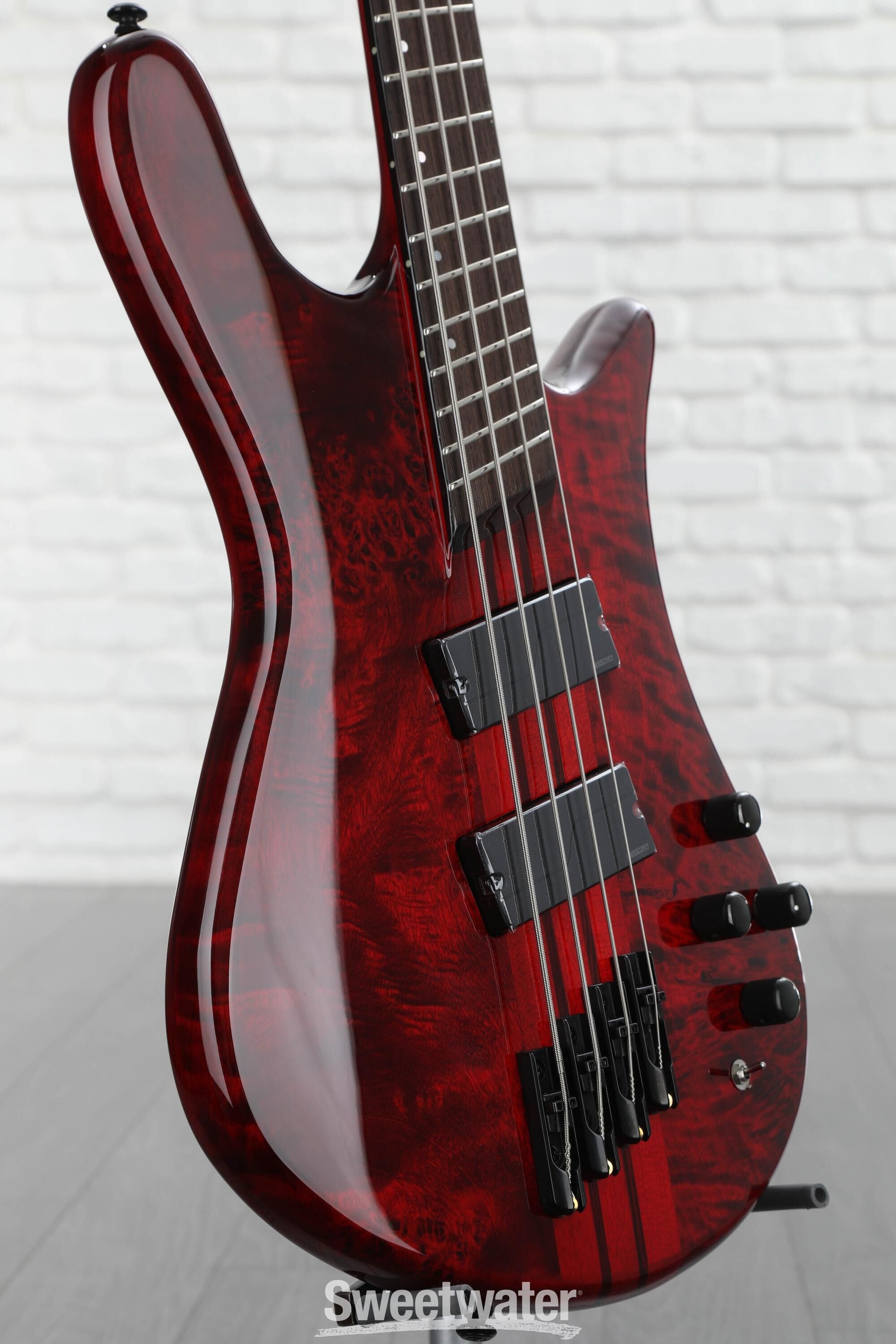 Spector NS Dimension 4 Bass Guitar - Inferno Red Gloss