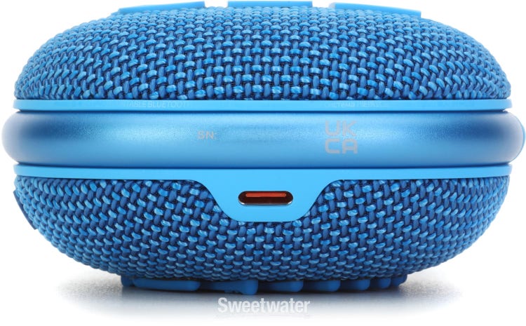 JBL Lifestyle Clip 4 Eco Portable Waterproof Bluetooth Speaker - Ocean Blue  | Sweetwater