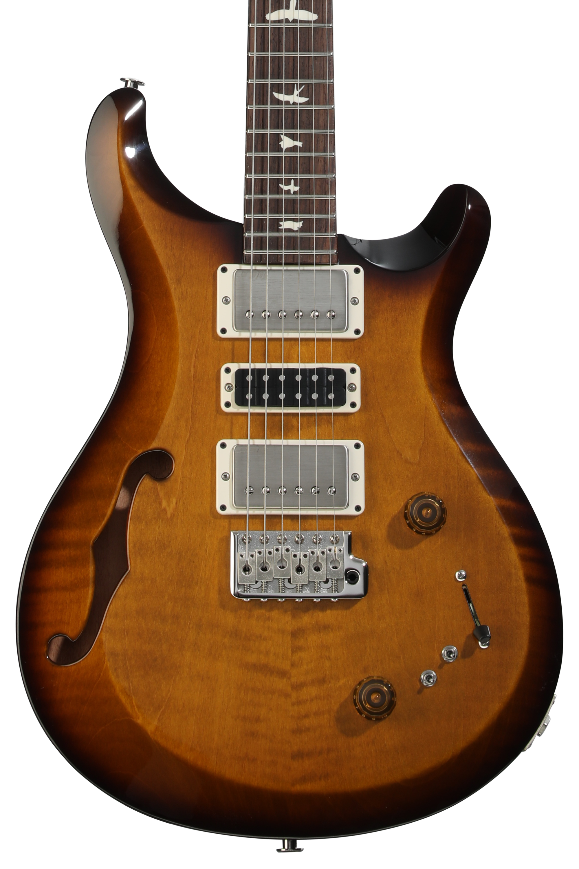 PRS S2 Special Semi-Hollow Electric Guitar - Black Amber