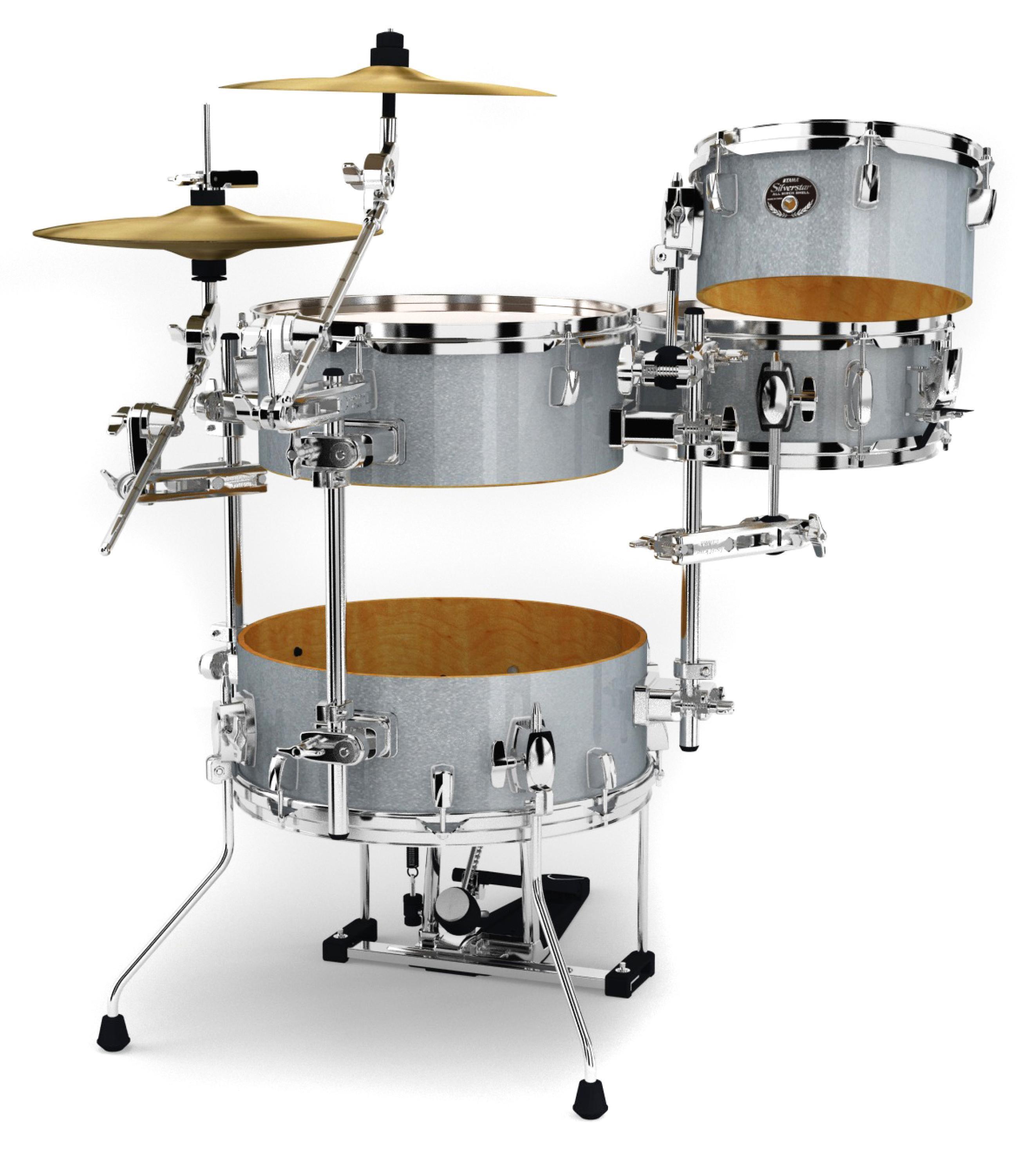 Tama Silverstar Cocktail-Jam Shell Pack - White Sparkle