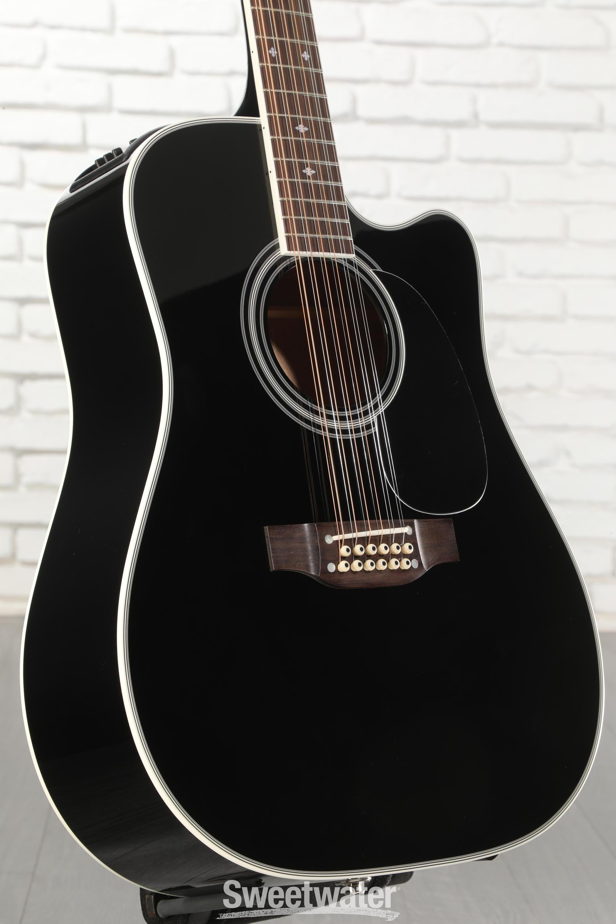 Photo of Takamine Legacy JEF381SC Dreadnought 12-string Acoustic-electric Guitar - Black