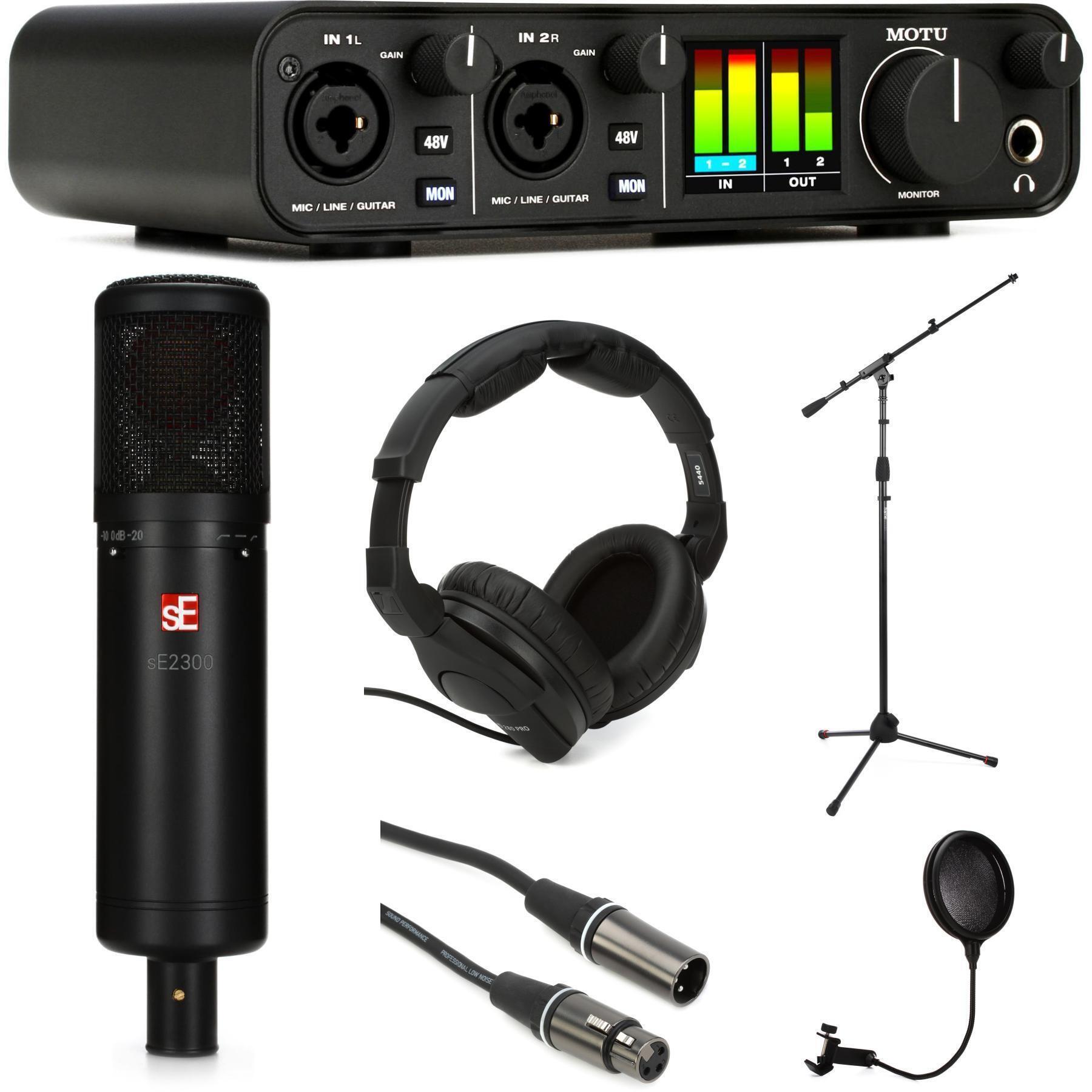 MOTU M2 and sE Electronics sE2300 Vocal Recording Bundle