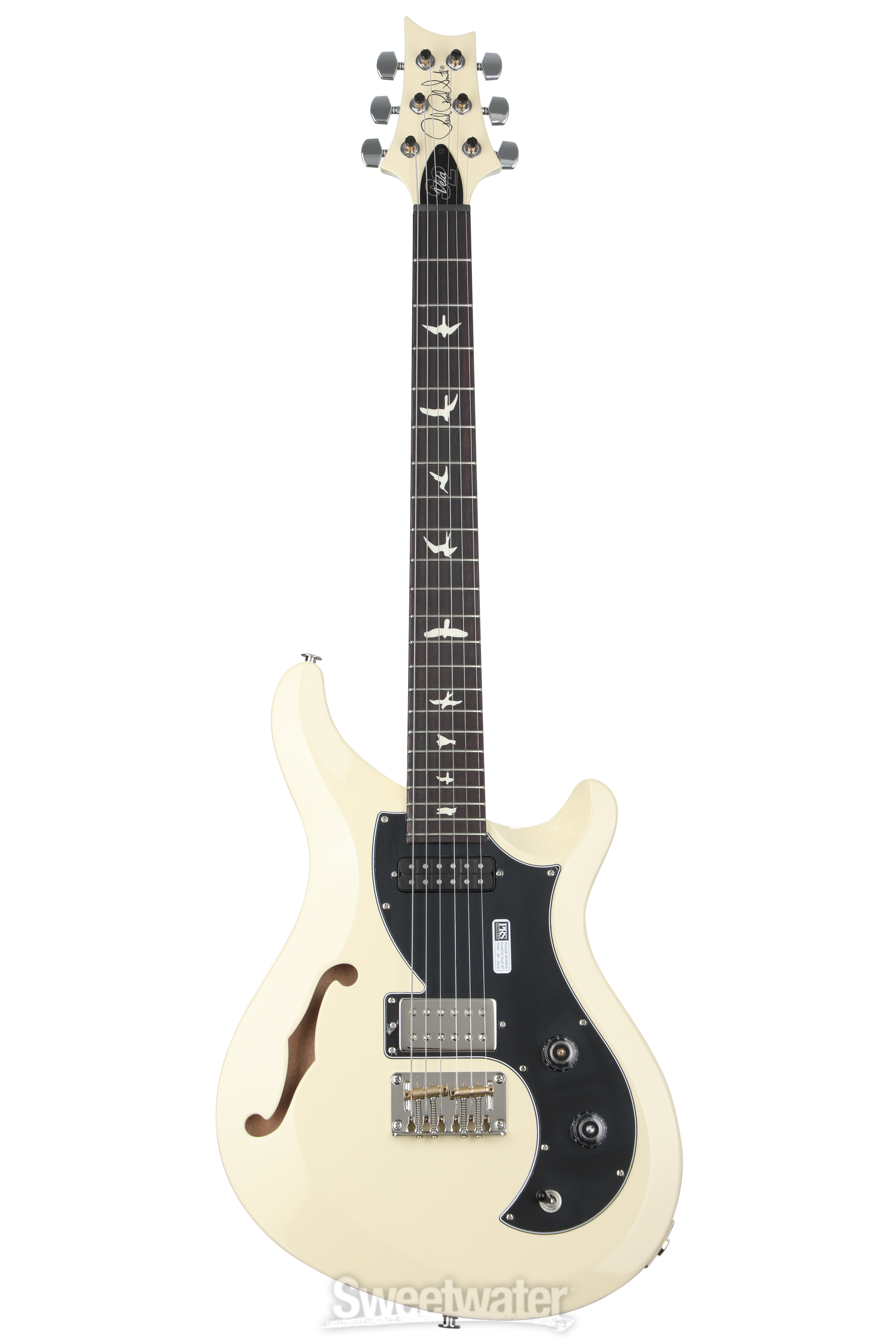 PRS S2 Vela Semi-Hollow Electric Guitar - Antique White | Sweetwater