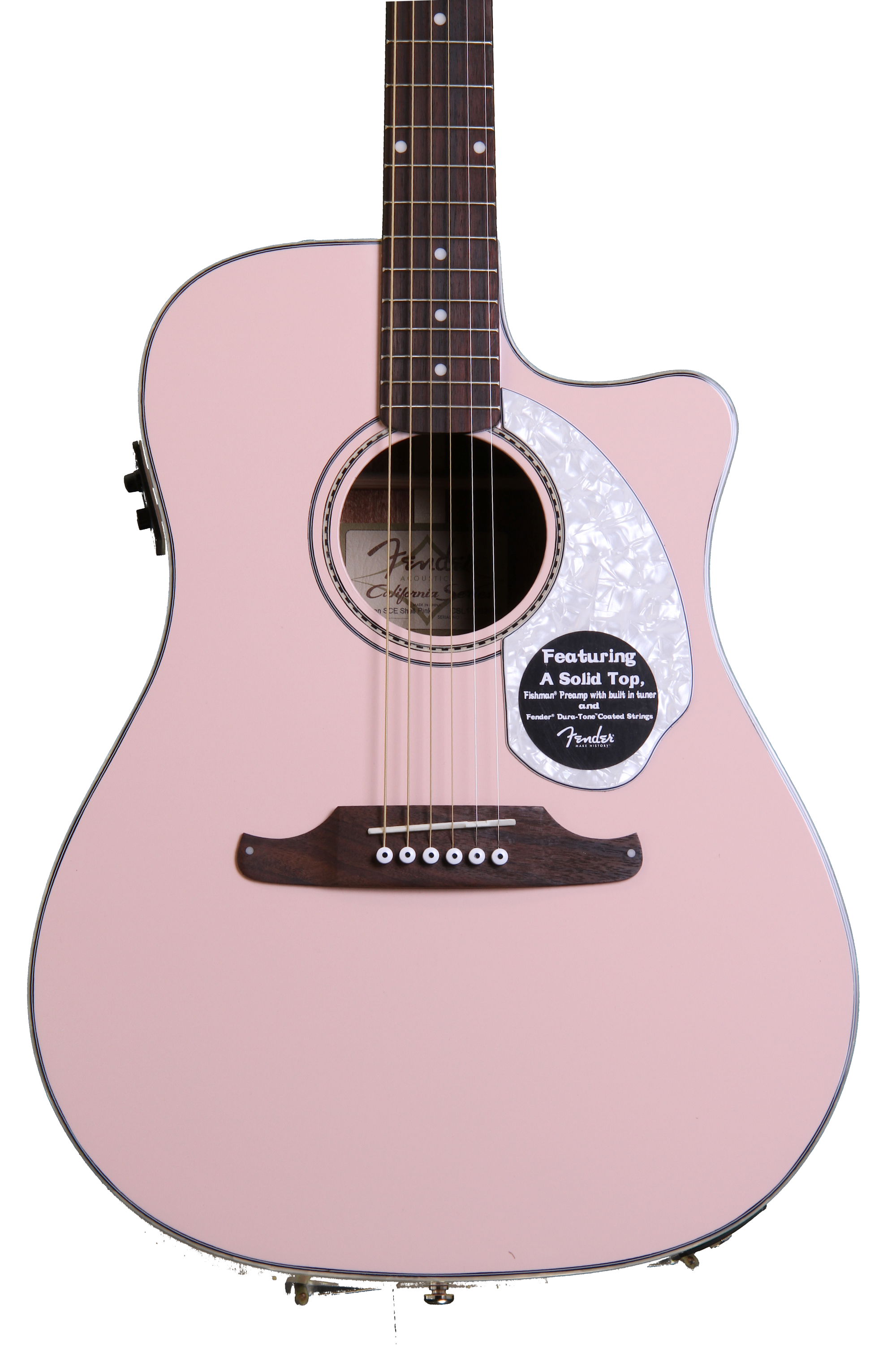 Fender Sonoran SCE - Shell Pink with Matching Headstock | Sweetwater