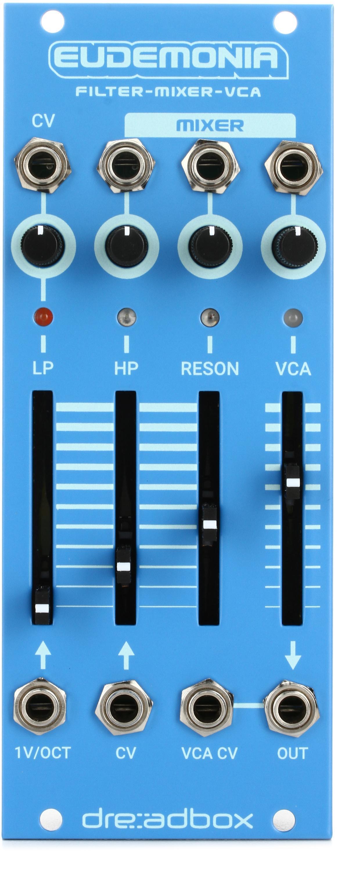 Dreadbox Eudemonia Dual Filter with 3 to 1 Mixer Euorrack Module ...