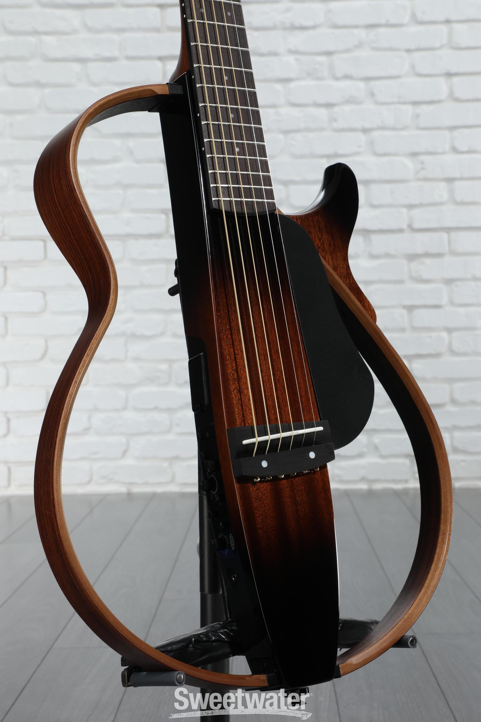 Amazon.com: Yamaha SLG200S CRB Steel String Silent Guitar