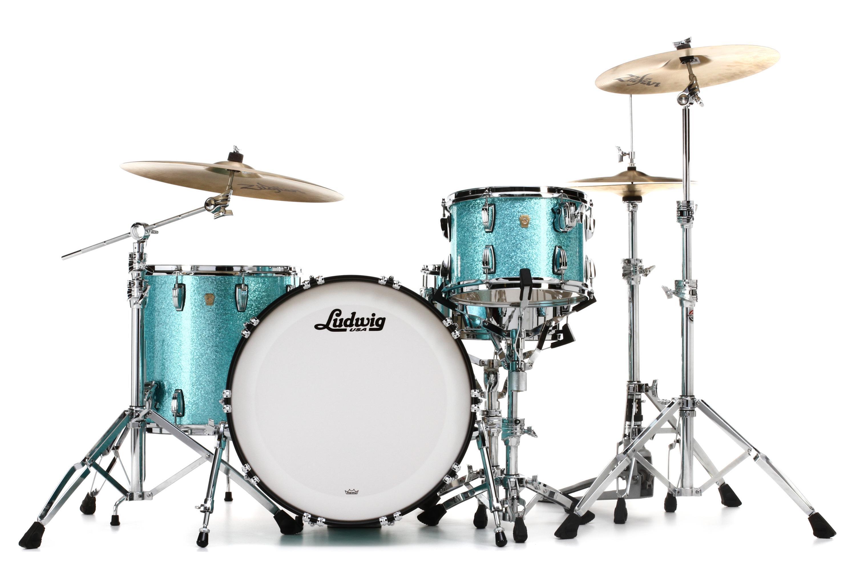 Ludwig Classic Maple Fab 22 Shell Pack - Turquoise Glitter