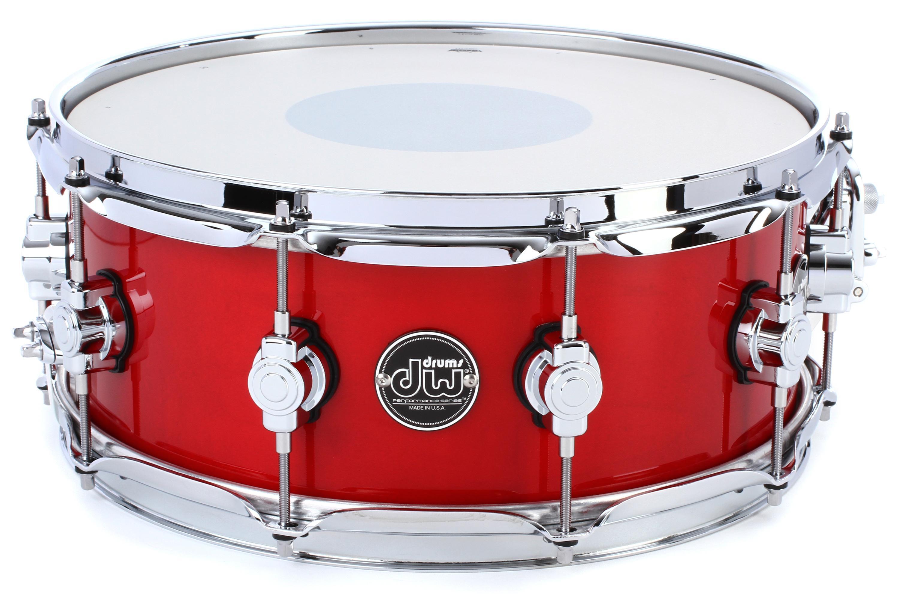 DW Performance Series 5.5 x 14-inch Snare Drum - Candy Apple Red Lacquer