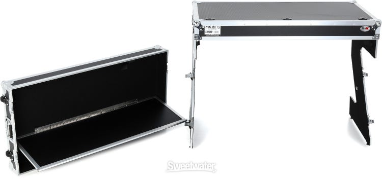 ProX Z-Table Folding Mobile DJ Workstation and Flight Case