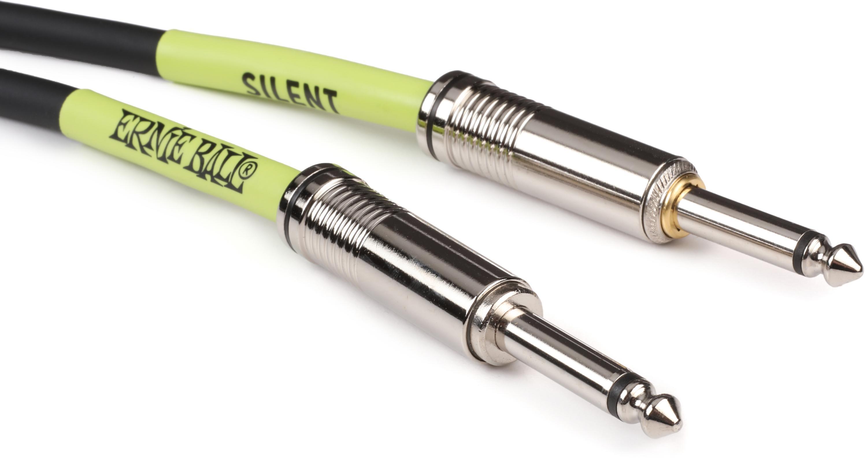 Photo of Ernie Ball Silent Instrument Cable - Black, 10 feet