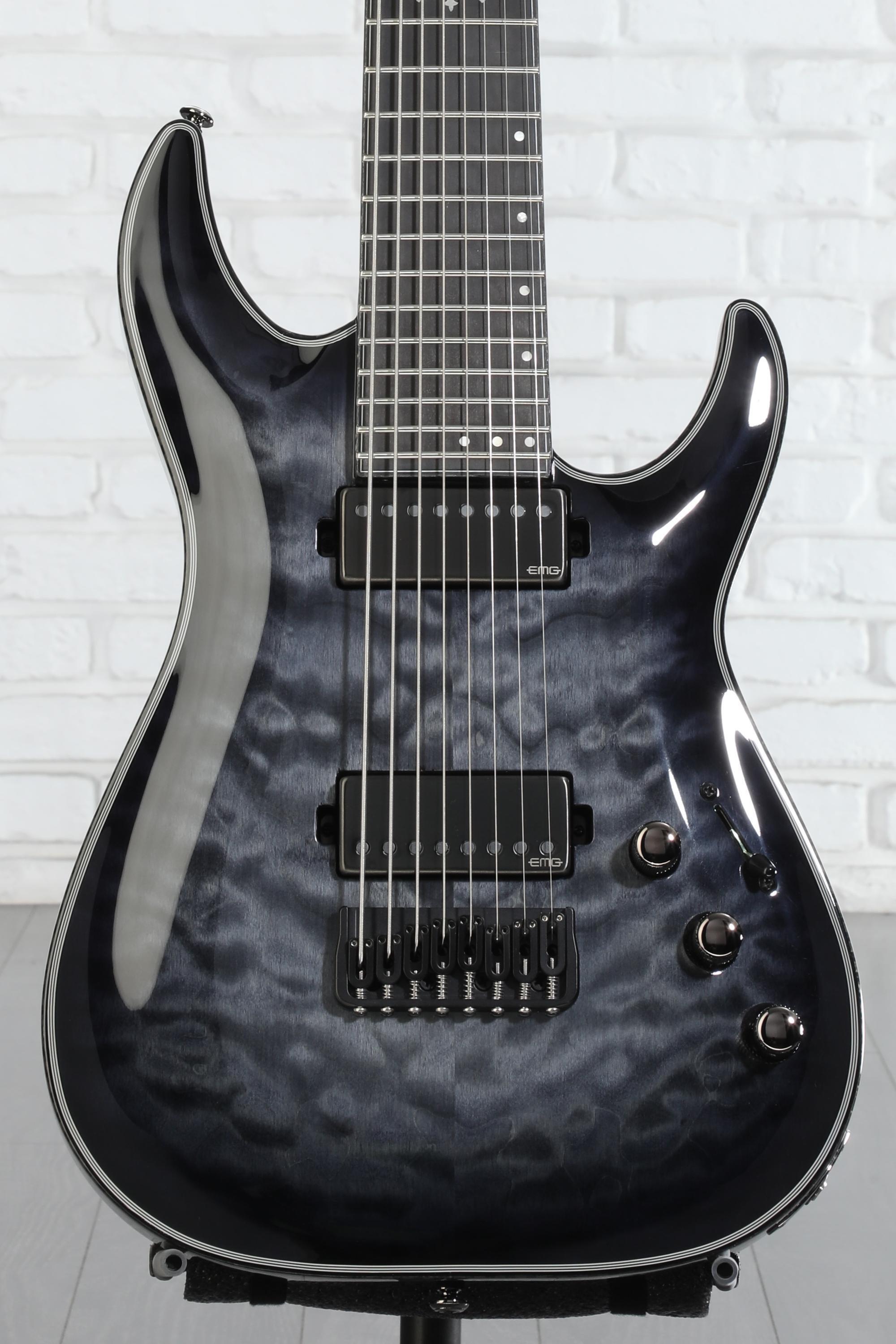 Schecter Hellraiser Hybrid C-8 Electric Guitar - Trans Black Burst