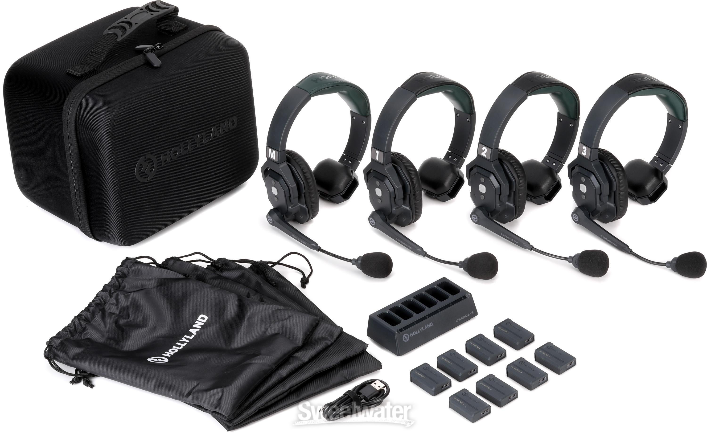 Hollyland Solidcom SE Pro Wireless Intercom System - 4 Headsets