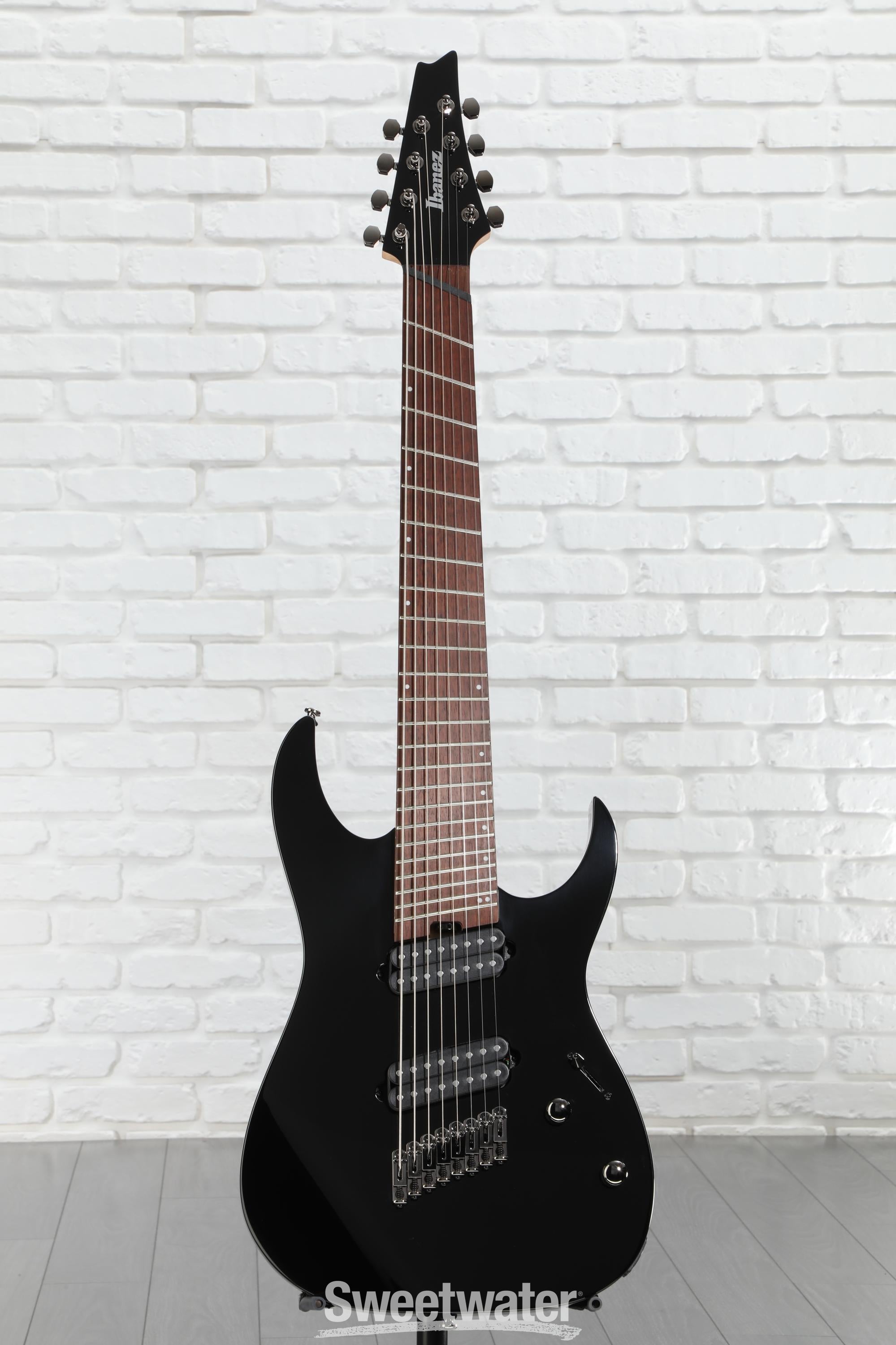 Ibanez RGMS8-BK ケース、ストラップ付き 8弦ギター Ibanez RG Standard RGMS8 Multi-scale 8-string Electric