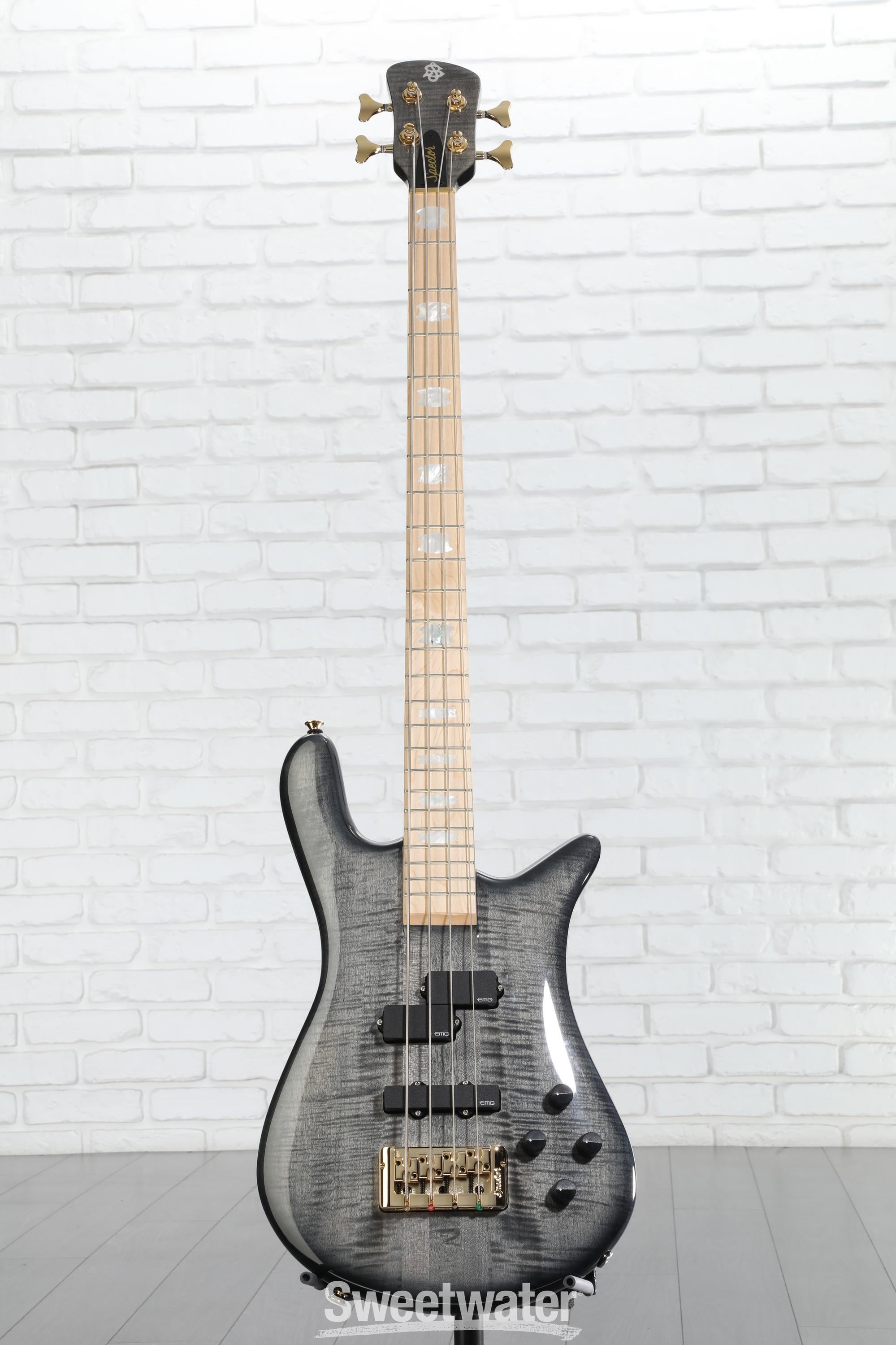 Spector Euro 4 LX Electric Bass Guitar - Black Stain Gloss, Maple