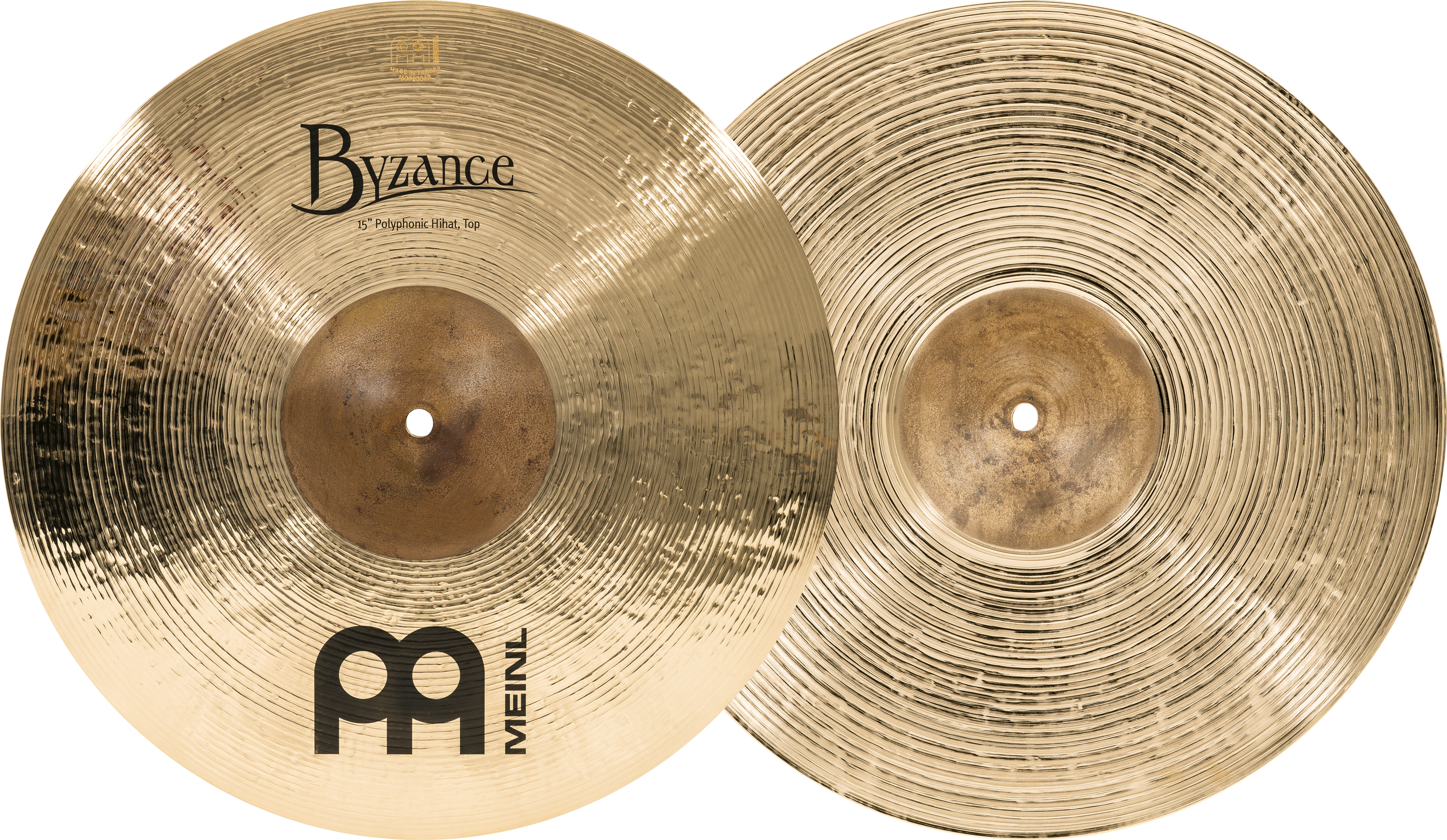 Meinl Cymbals Byzance Brilliant Polyphonic Hi-hats - 15 inches