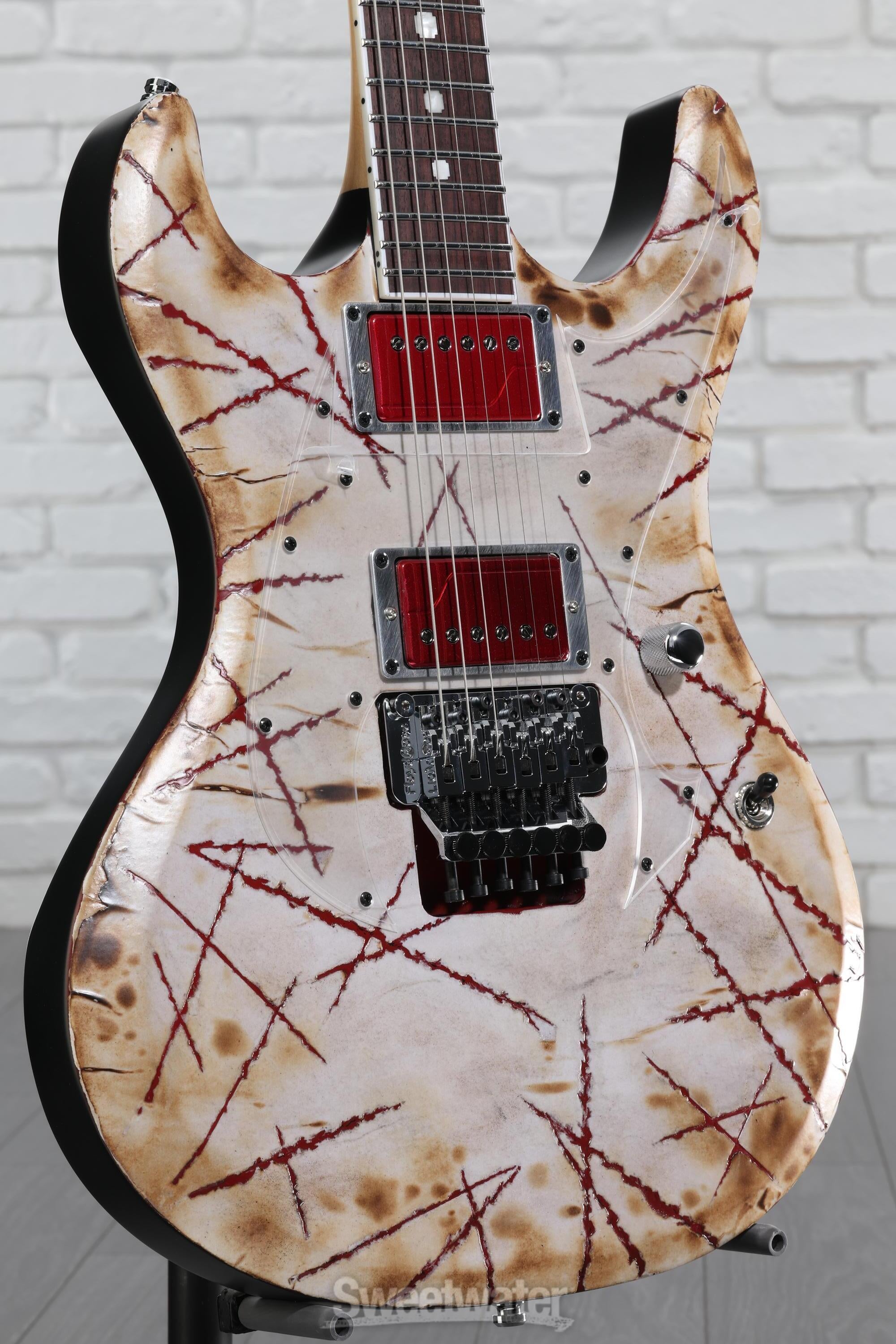 ESP E-II RZK-I Burnt Richard Z. Kruspe Signature Electric Guitar - Distressed and Burnt