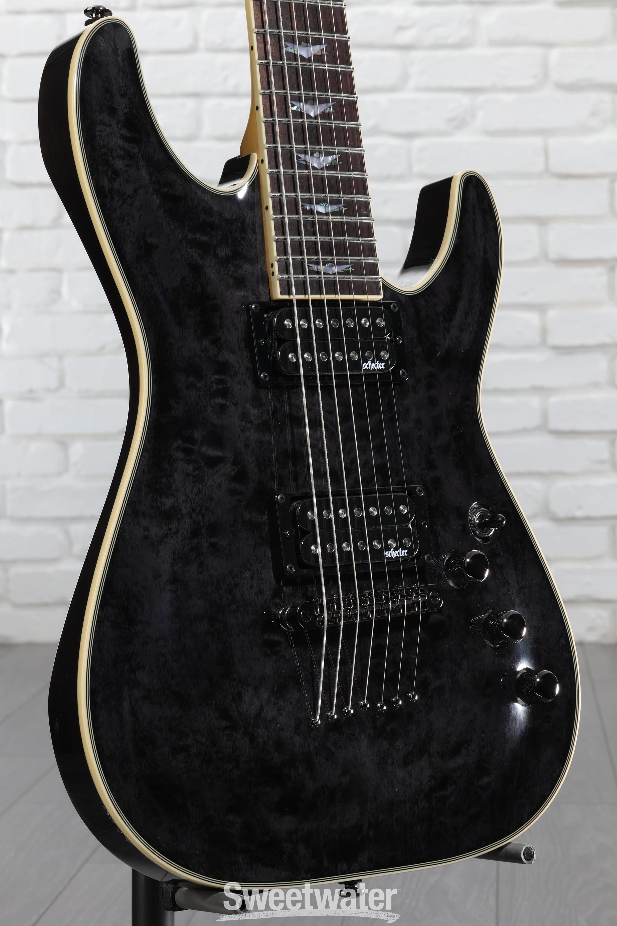 Schecter Omen Extreme-7 Electric Guitar - See Thru Black | Sweetwater