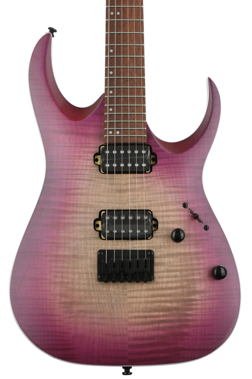 Ibanez rga series rgar42mfmt electric guitar transparent purple burst outlet flat