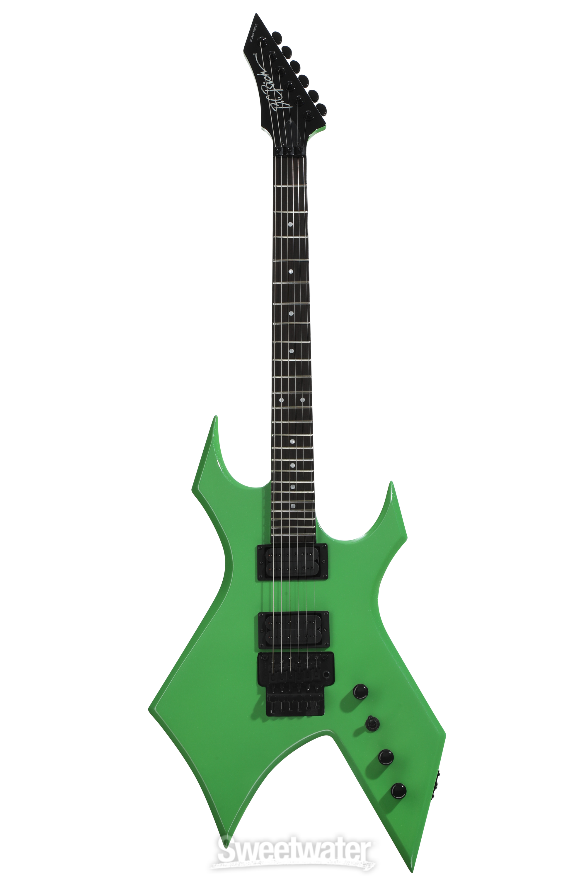 B.C. Rich Warlock Legacy Electric Guitar - Green Pearl, Floyd Rose