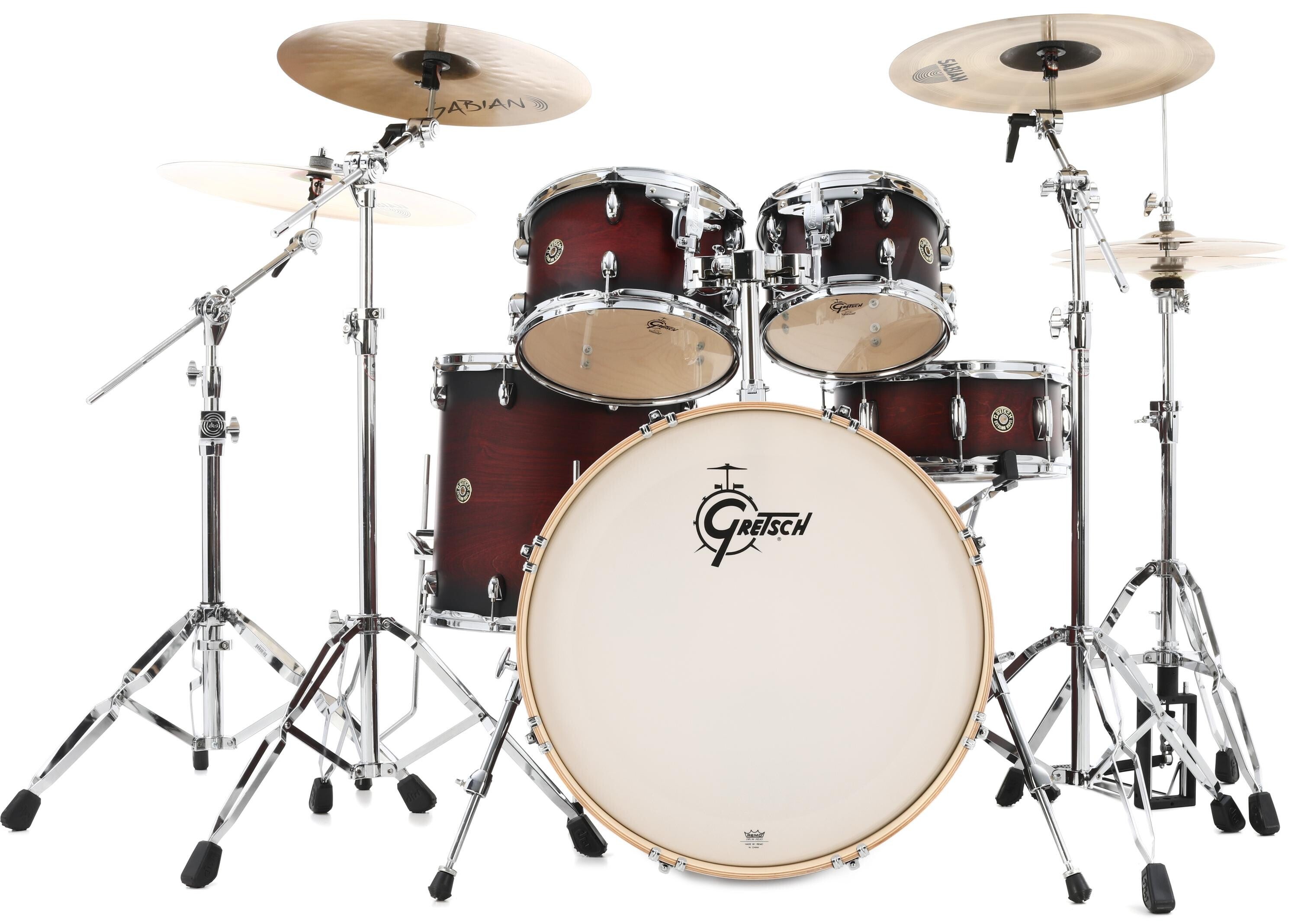 Gretsch Drums Catalina Maple CM1-E825 5-piece Shell Pack with Snare Drum -  Satin Deep Cherry Burst