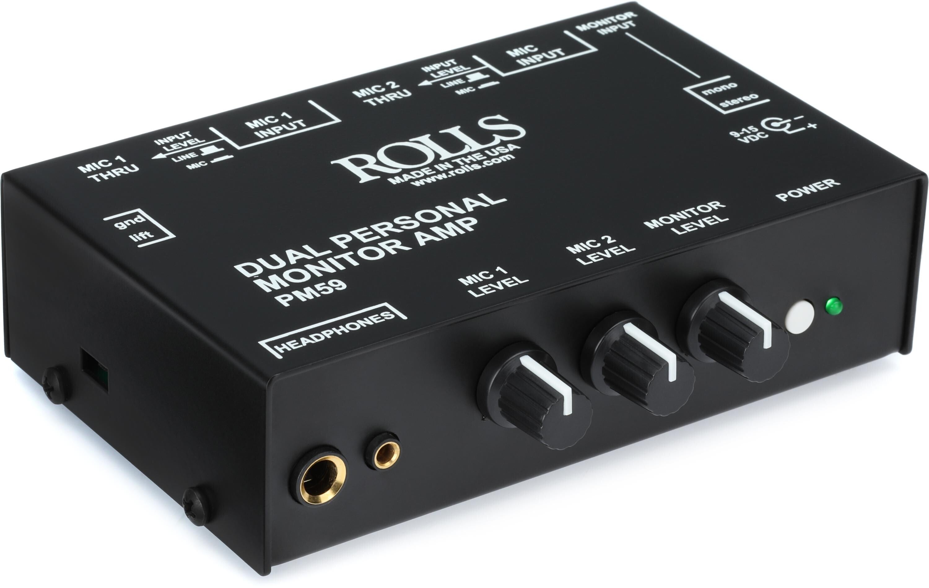 Rolls PM59 Dual Personal Monitor Amp | Sweetwater