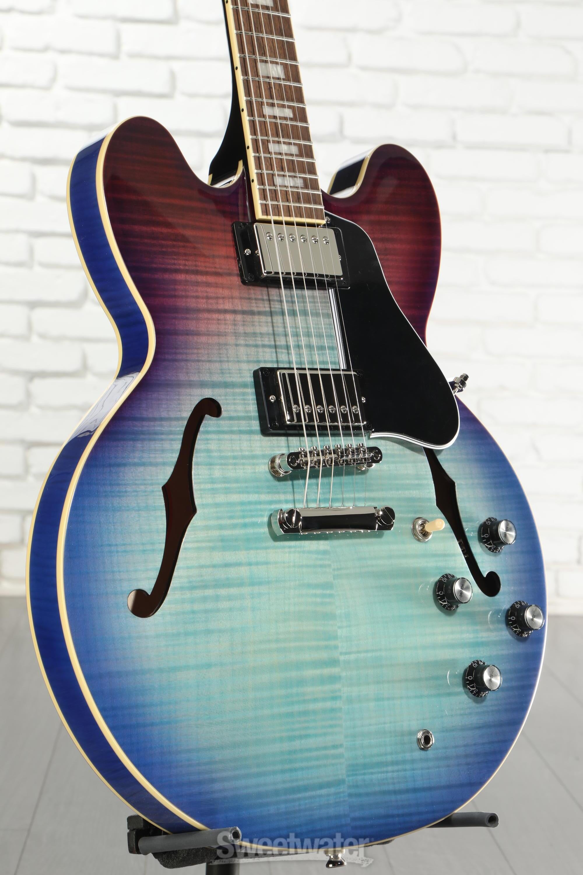 Epiphone ES-335 Figured Semi-hollowbody - Blueberry Burst | Sweetwater