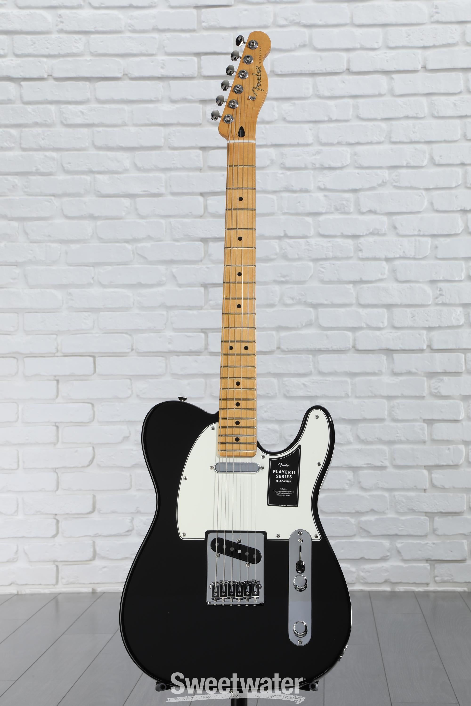 ギター Fender Player II Telecaster Black Maple Fender Player II Telecaster Electric Guitar - Black with