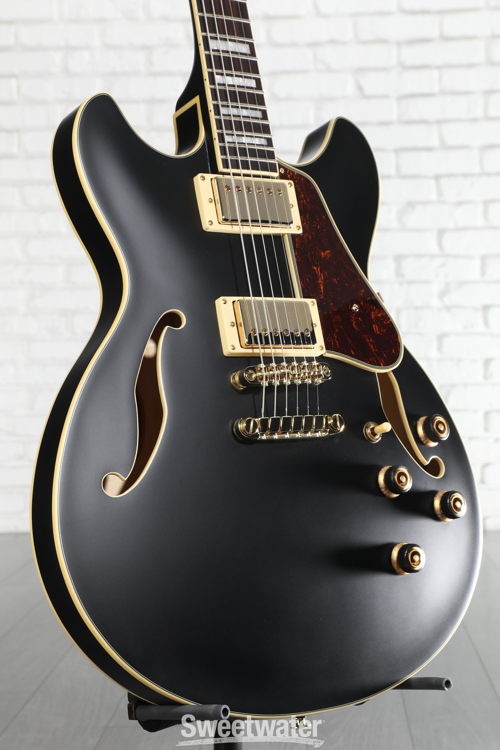 Photo of Ibanez Artcore AS73G Semi-hollowbody Electric Guitar - Black Flat