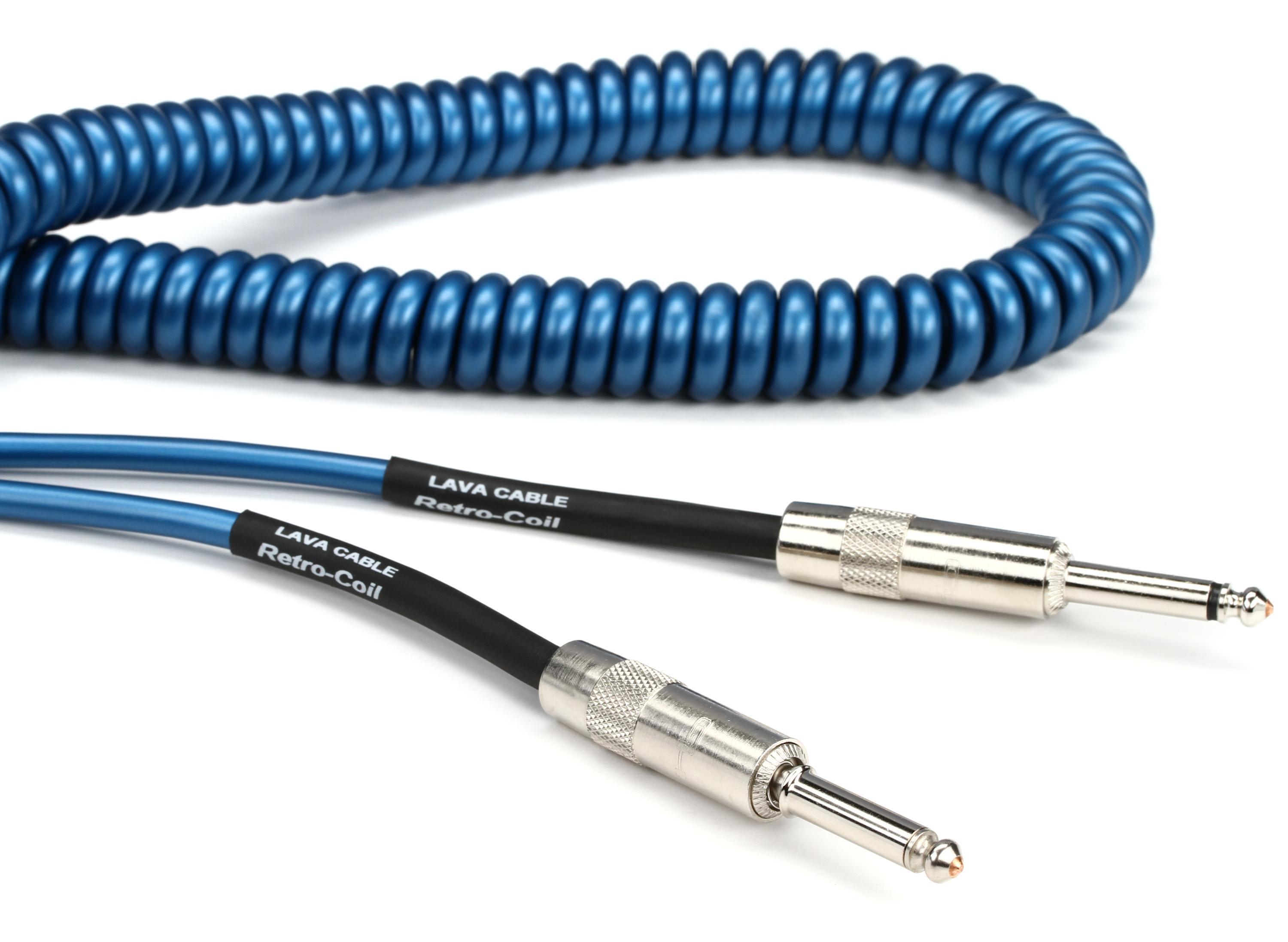 Photo of Lava Cable LCRCMBS Retro Coil Straight to Straight Silent Instrument Cable - 20 foot Metallic Blue