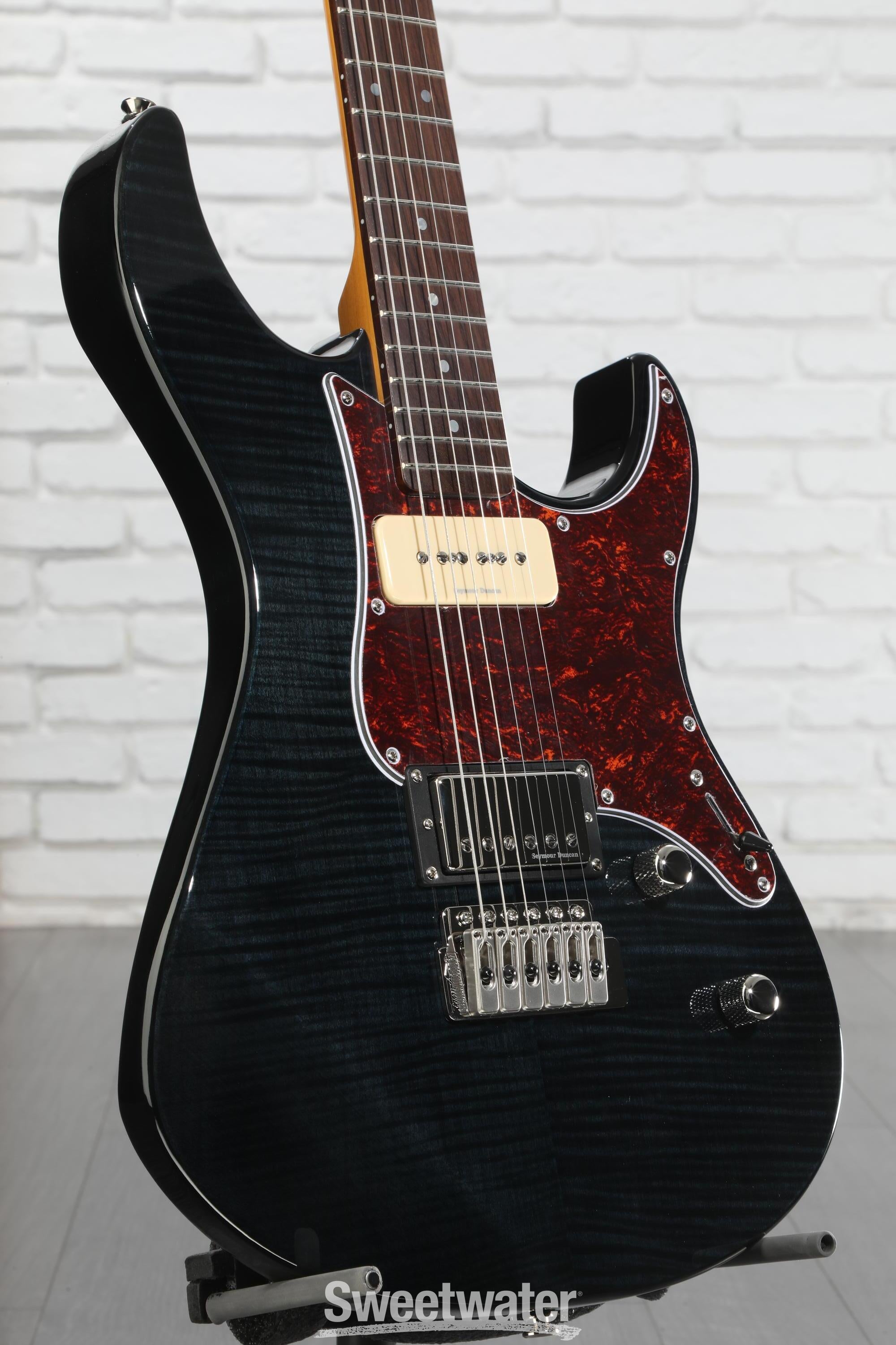 Yamaha PAC611VFM Pacifica Electric Guitar - Trans Black | Sweetwater