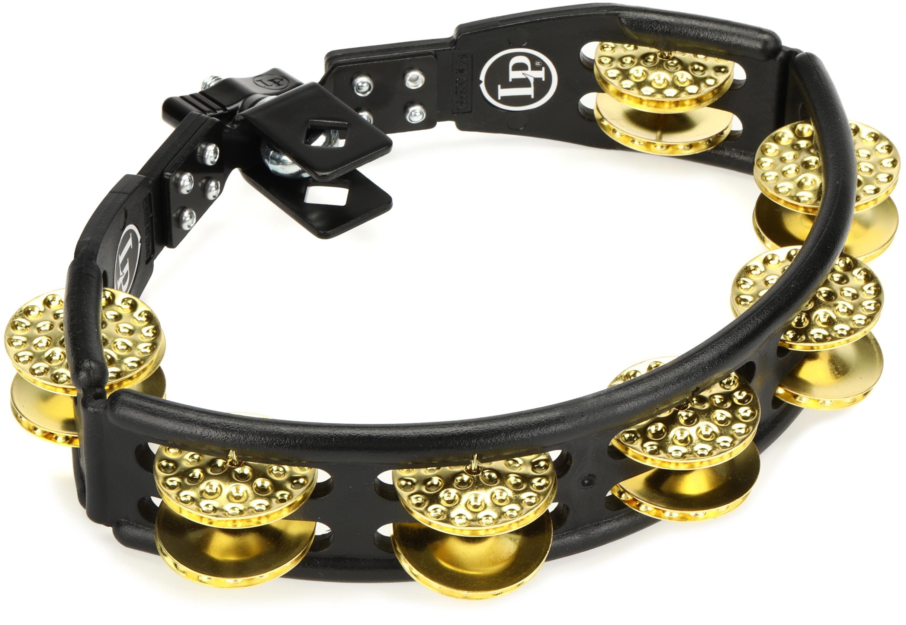 Latin Percussion Cyclops Mountable Tambourine Black with Dimpled
