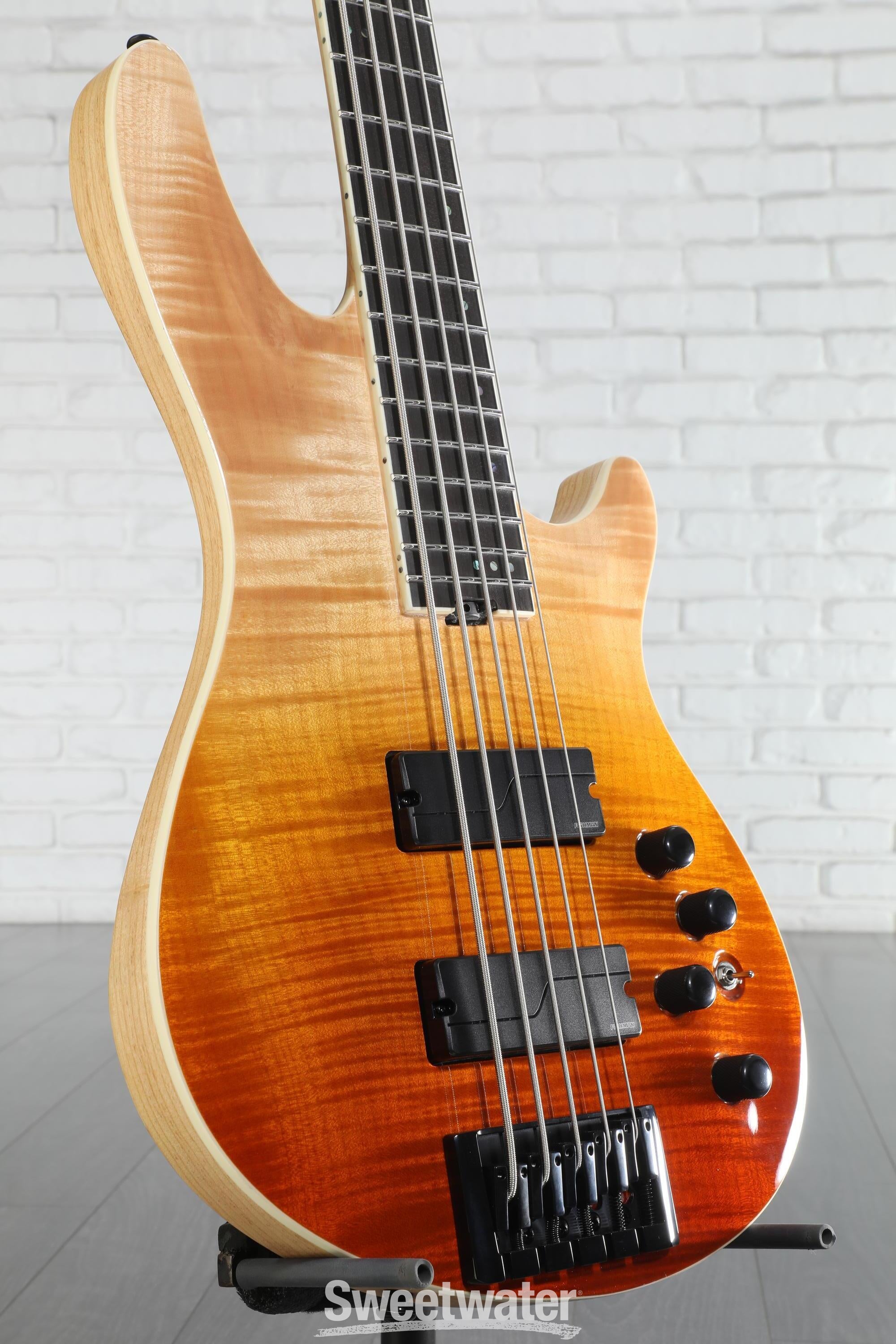 Schecter SLS Elite-5 Bass Guitar - Antique Fade Burst | Sweetwater