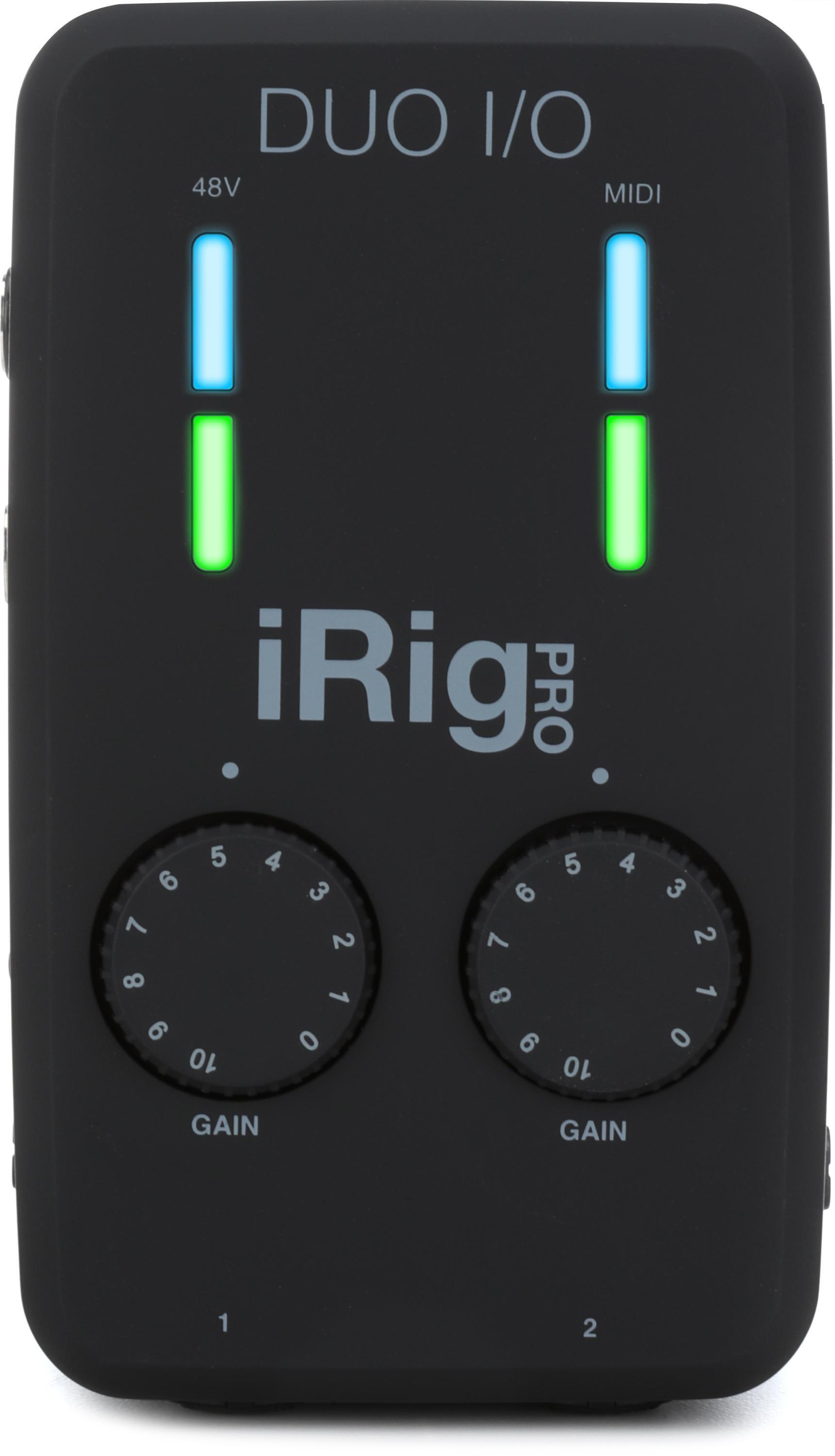 IK Multimedia iRig Pro Duo I/O 2-channel Audio/MIDI Interface for iOS,  Android, and Mac/PC