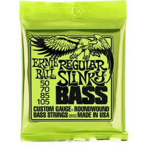 Bundled Item: Ernie Ball 2832 Regular Slinky Nickel Wound Electric Bass Guitar Strings - .050-.105