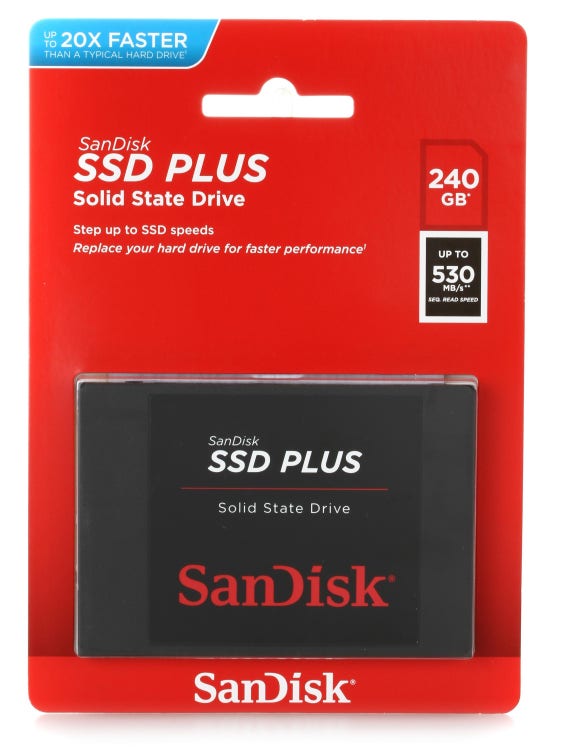 SanDisk SSD Plus SATA III 2.5 Internal 120 GB - 2 TB SSD