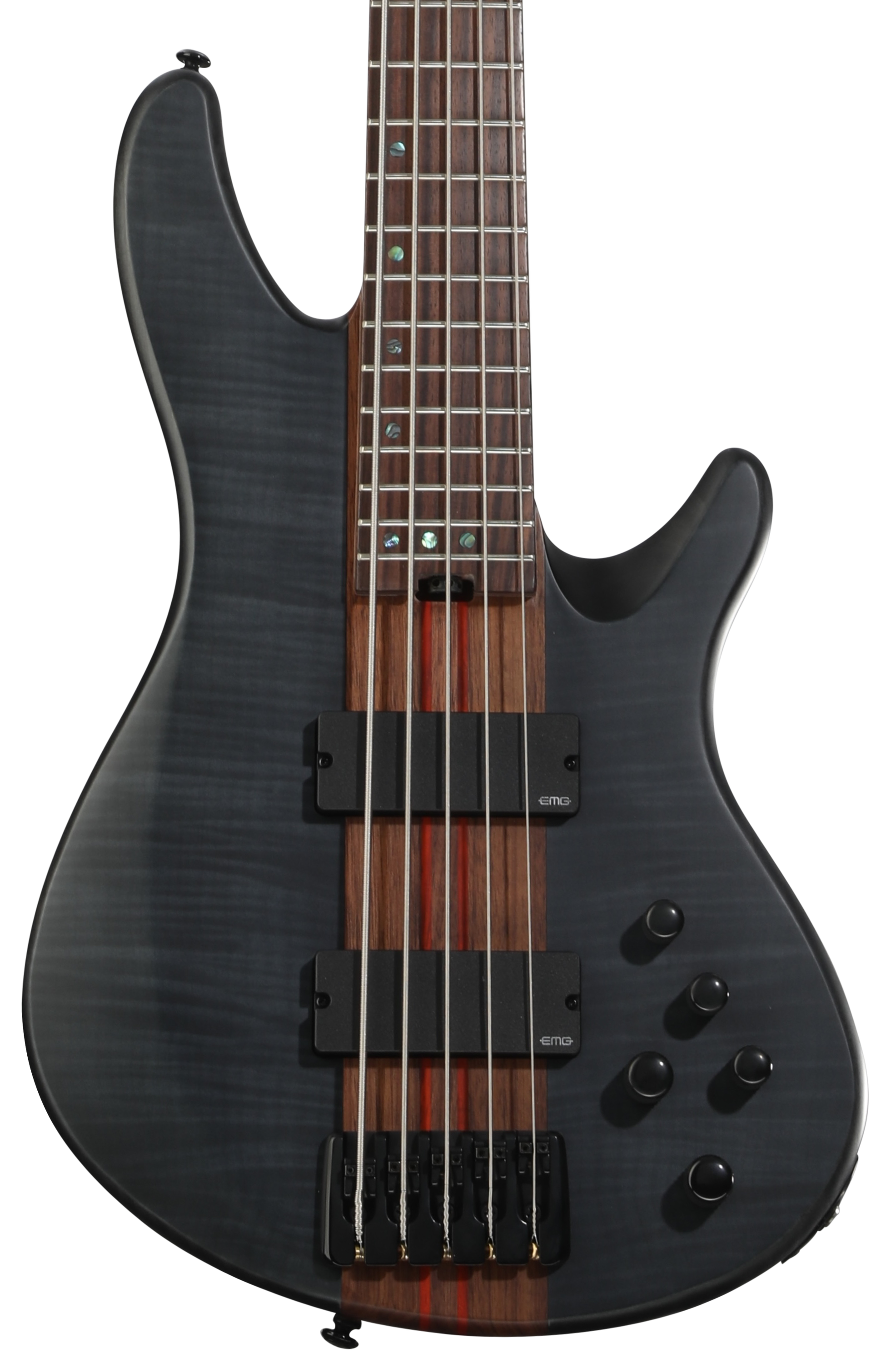 ESP E-II J5 QM Bass - See Thru Black | Sweetwater