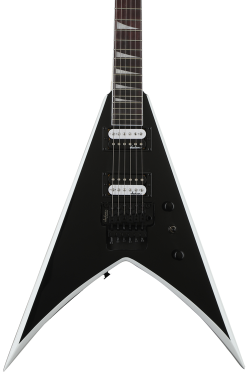 Jackson JS Series King V JS32 - Black with White Bevels | Sweetwater