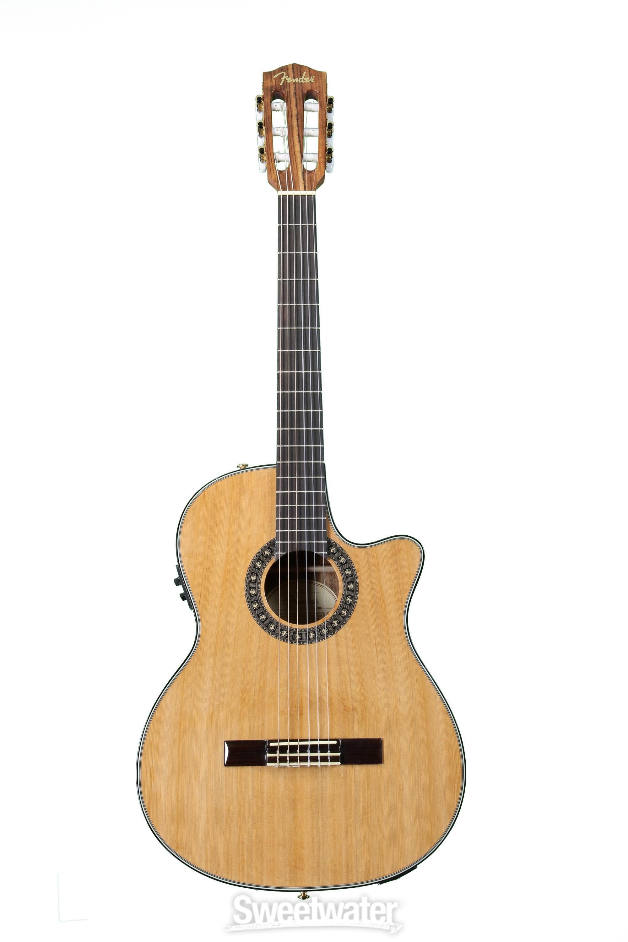 Fender CN-240SCE Thinline - Cedar Top Reviews | Sweetwater