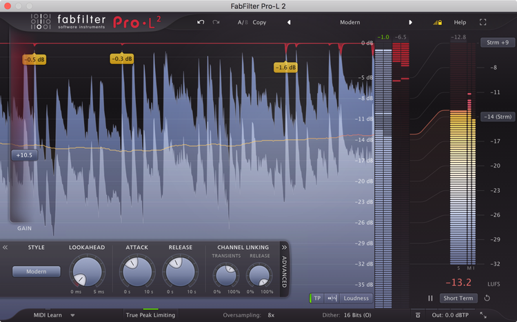 FabFilter Pro-L 2 Brickwall Limiter Plug-In | Sweetwater