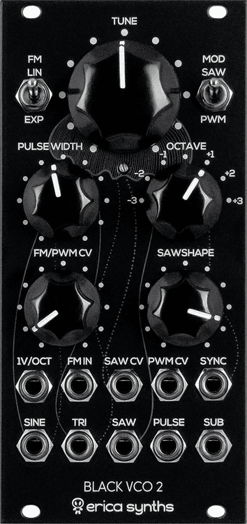 Erica Synths Black VCO V2 Analog Eurorack Oscillator Module