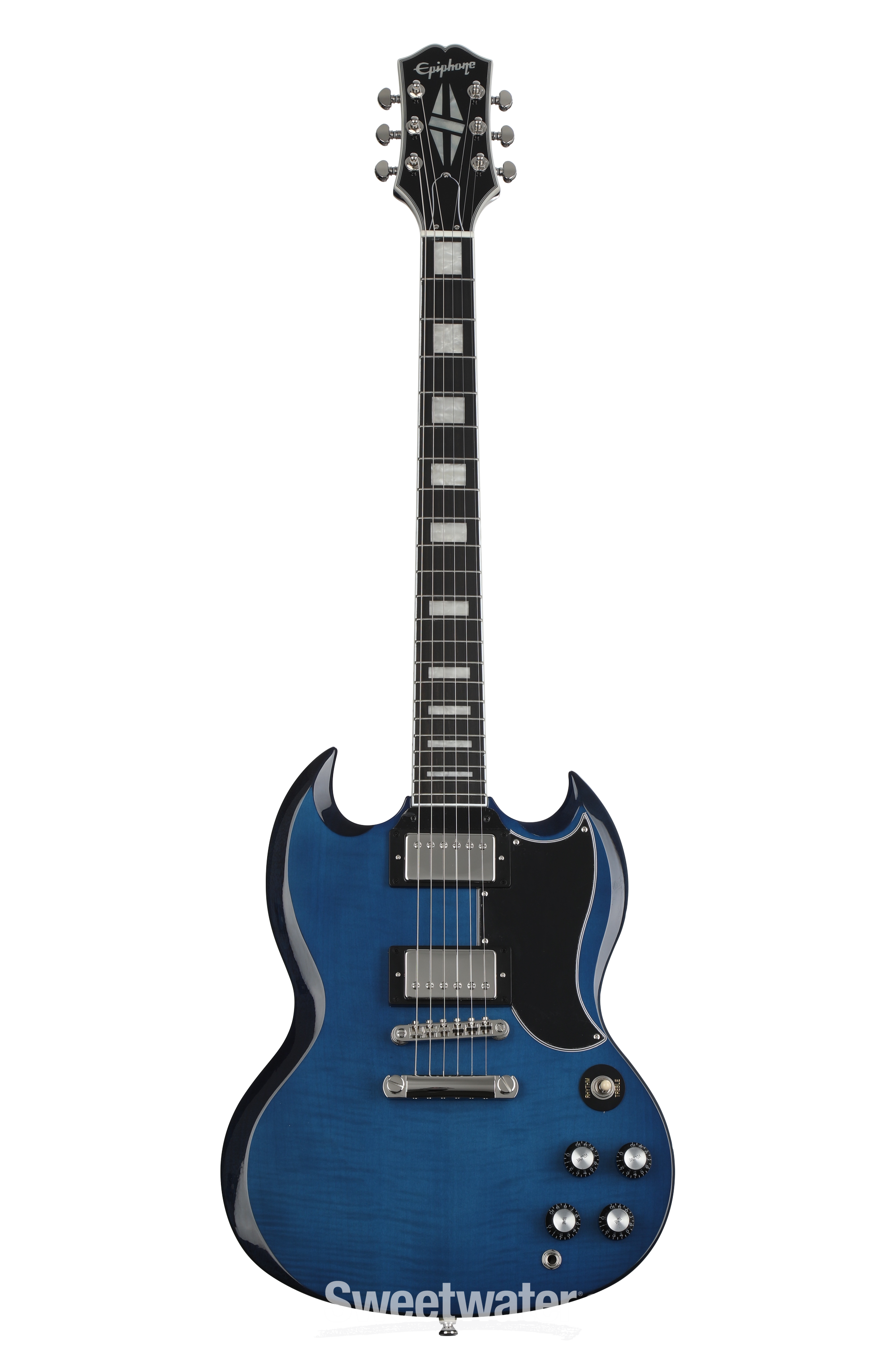 Epiphone SG Custom Electric Guitar - Viper Blue, Sweetwater Exclusive