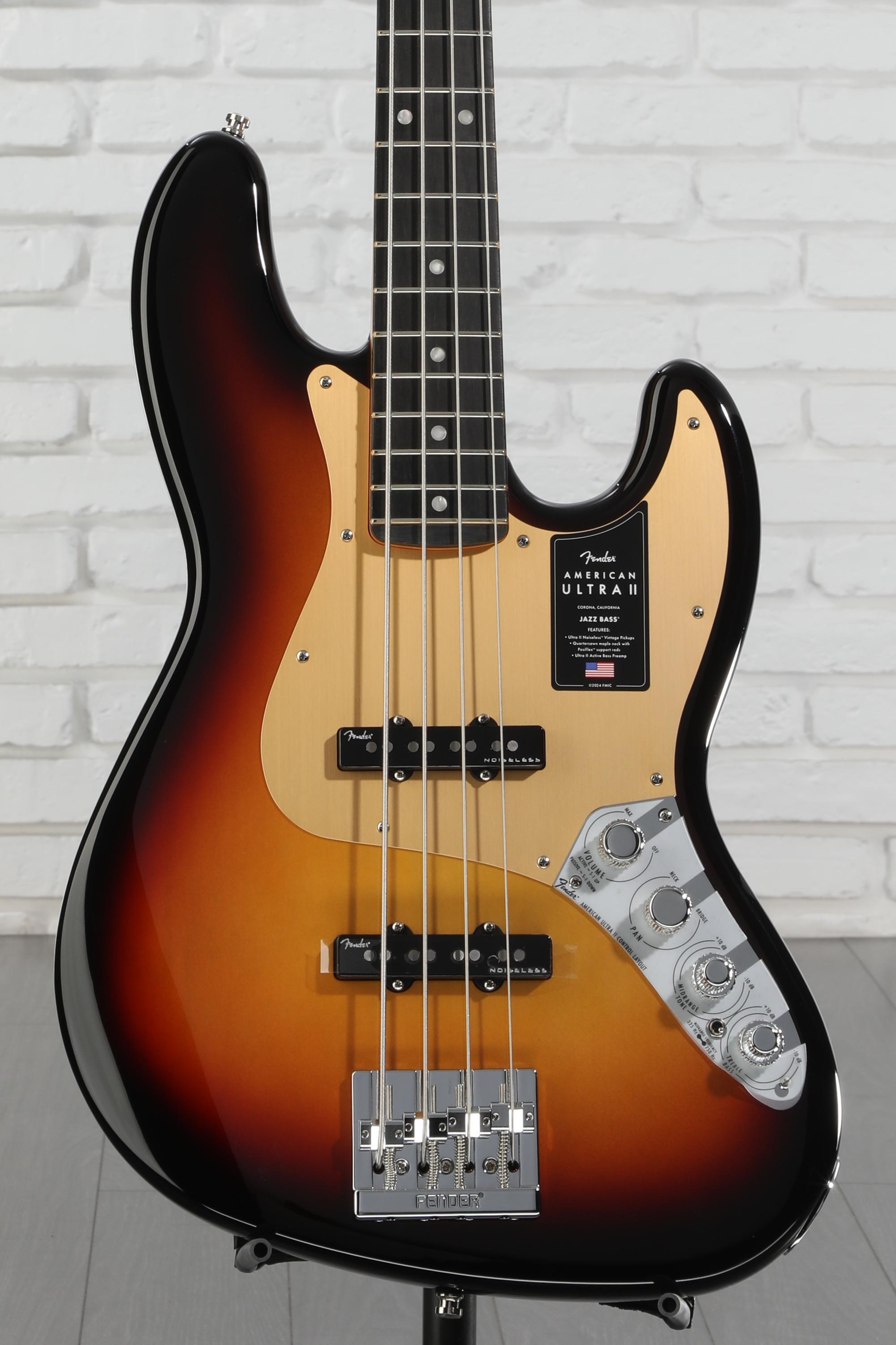 ベース Fender USA American Ultra II Jazz Bass Fender American Ultra II Jazz Bass V - Sinister Red, Maple