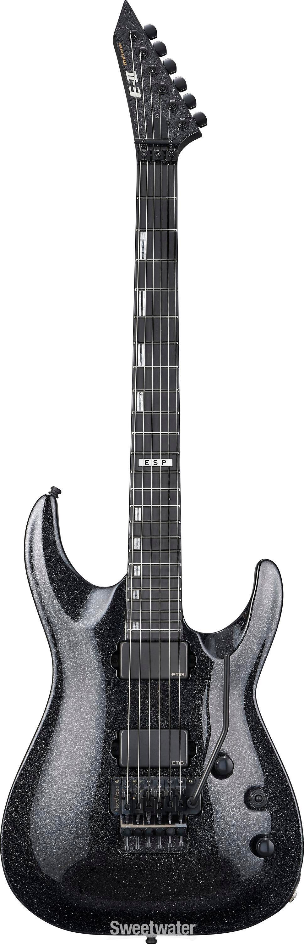 ESP E-II Horizon FR Electric Guitar - Gunmetal Black | Sweetwater