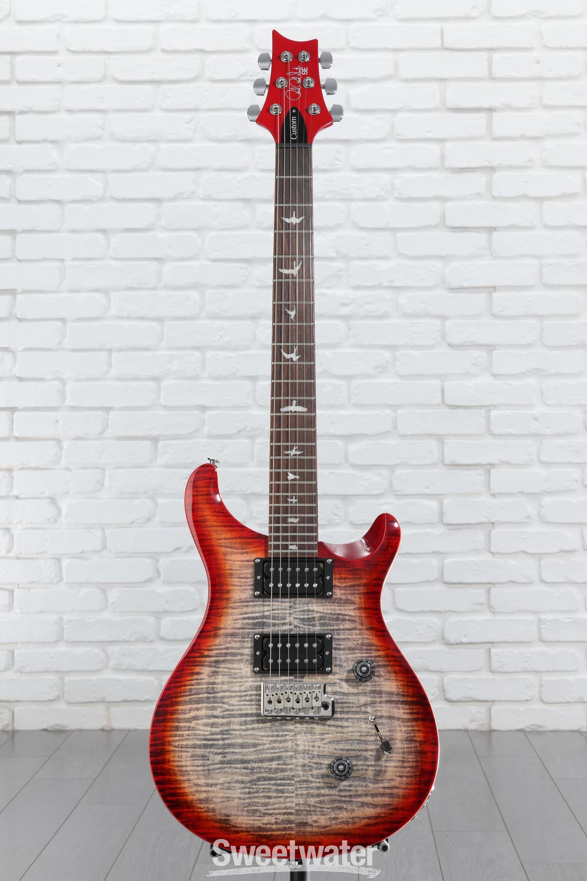 【海外輸入】 PRS SE Custom 24 Electric Guitar - Charcoal Cherry Burst ギター